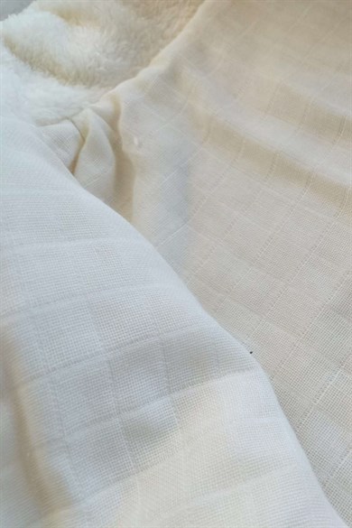 Peluş Kız Çocuk Yüzde Yüz Pamuklu Müslin İç Astarlı Ponponlu Welsoft Mont