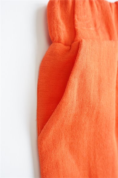 Turuncu Erkek Kız Bebek Ve Çocuk Müslin Pantolon