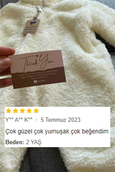 Unisex Tavşan Peluş Çocuk Tulum 