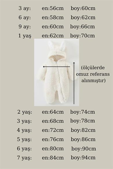 Unisex Tavşan Peluş Çocuk Tulum 
