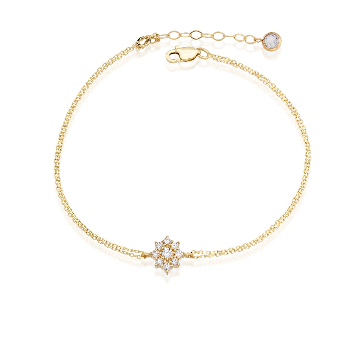 14 Ayar Altın Çiçek Bileklik