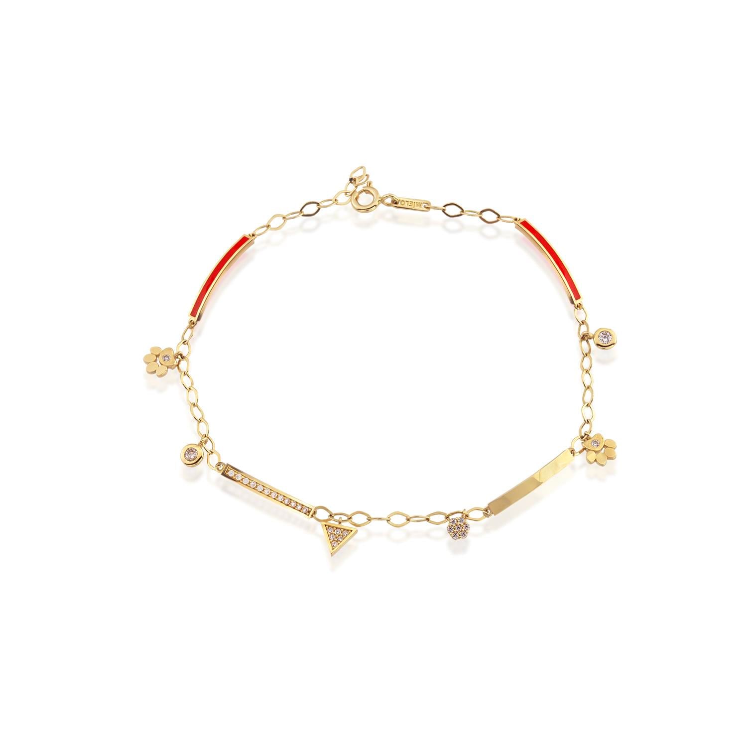 14 Ayar Altın Dafne  Bileklik 