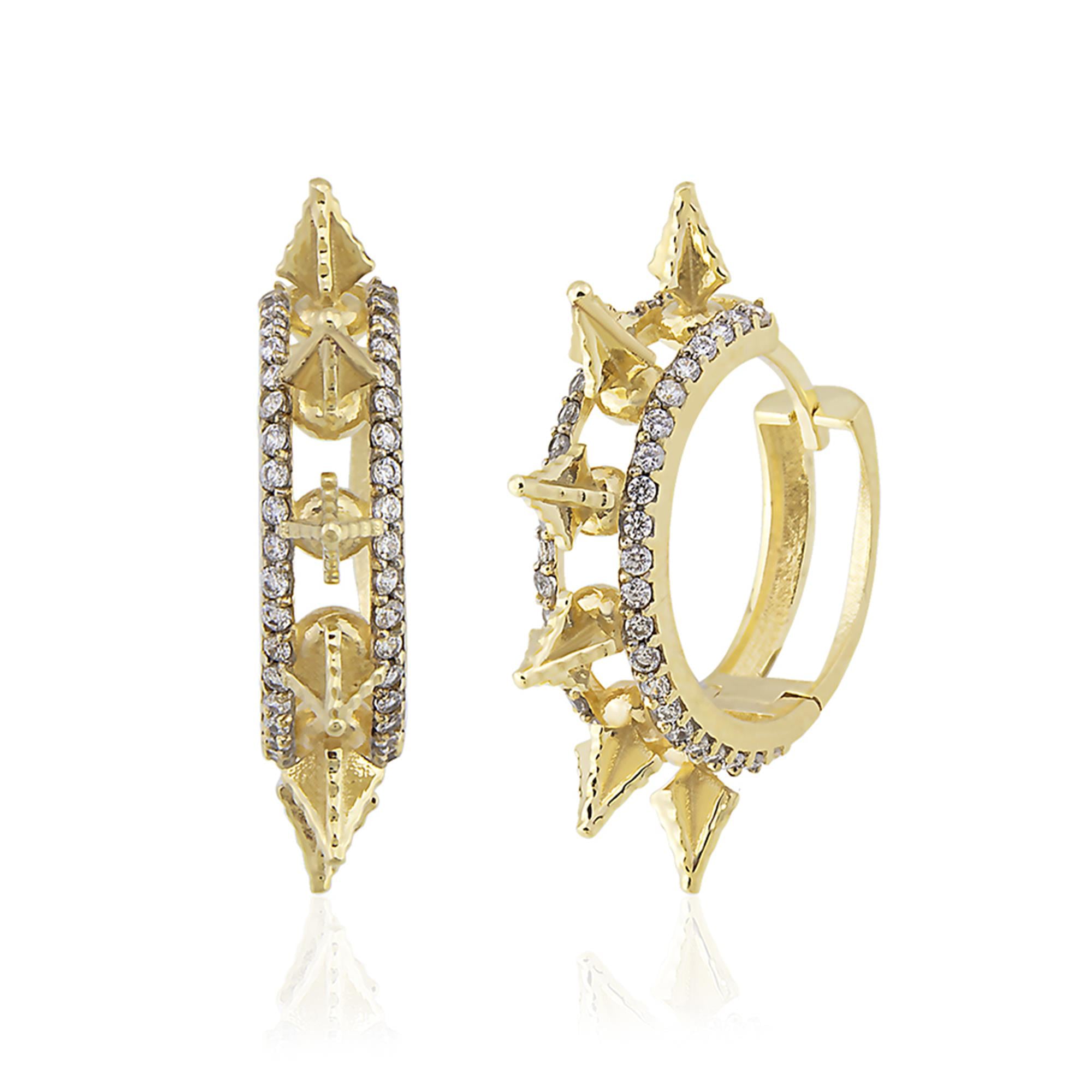 14 Ayar Altın Freya Küpe