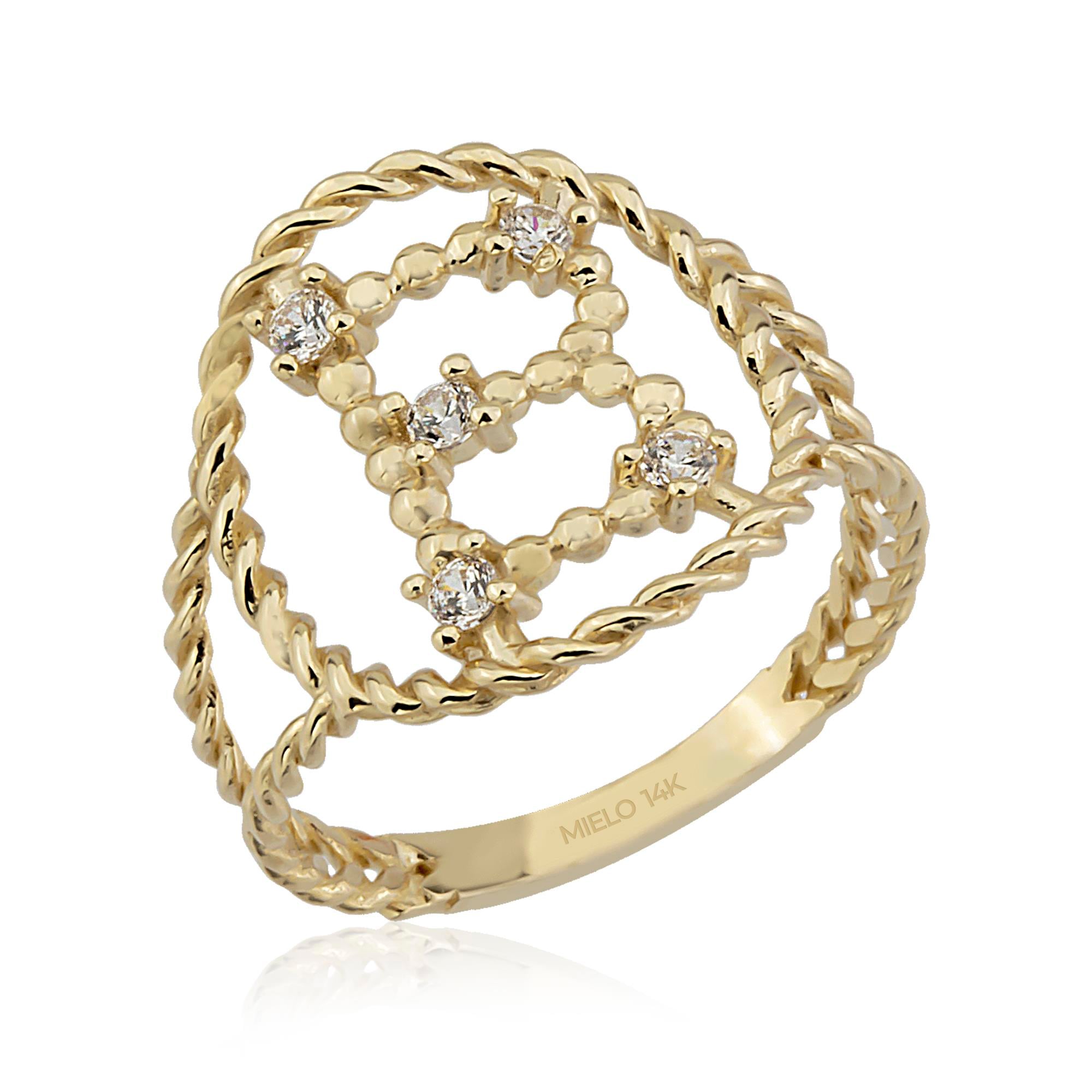 14 Ayar Altın Harf  Yüzük