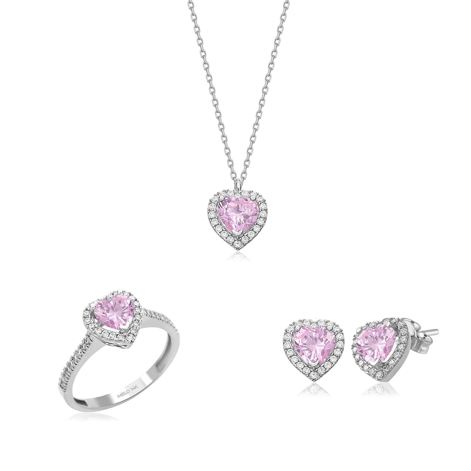 14 Ayar Altın Kalp Set