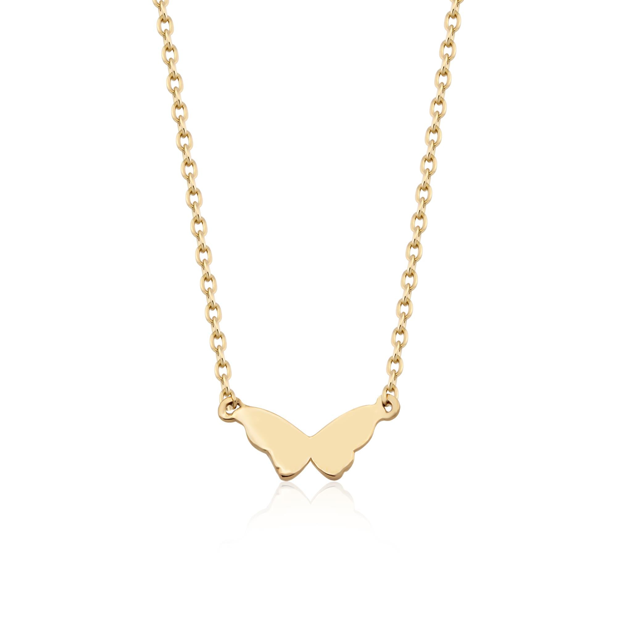 14 Ayar Altın Kelebek Kolye