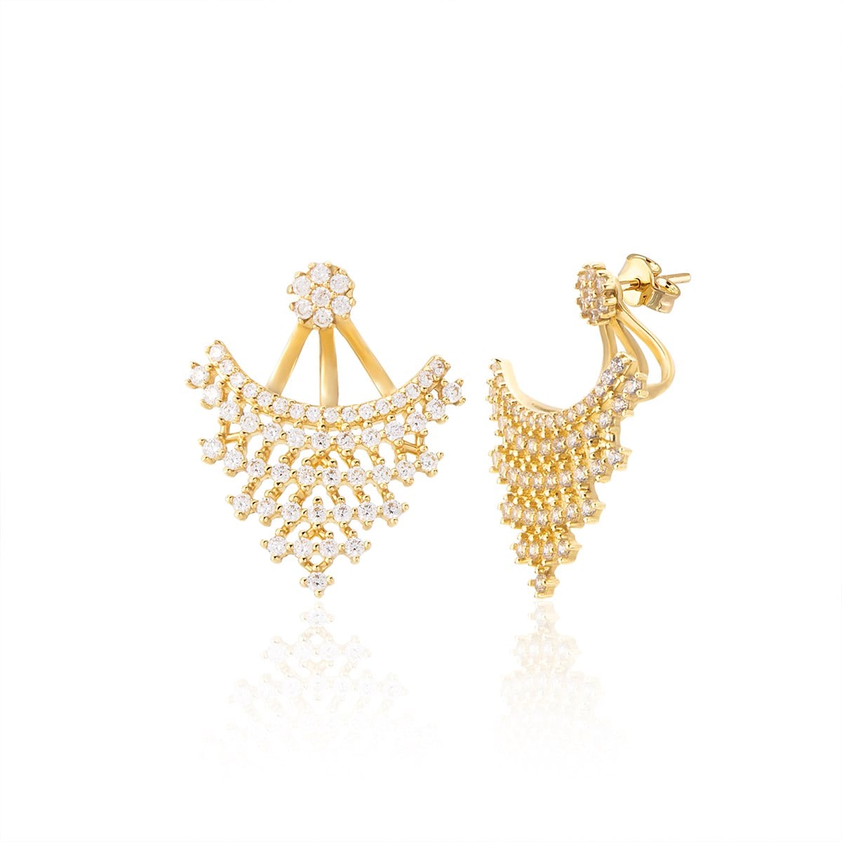 14 Ayar Altın Maya Küpe 