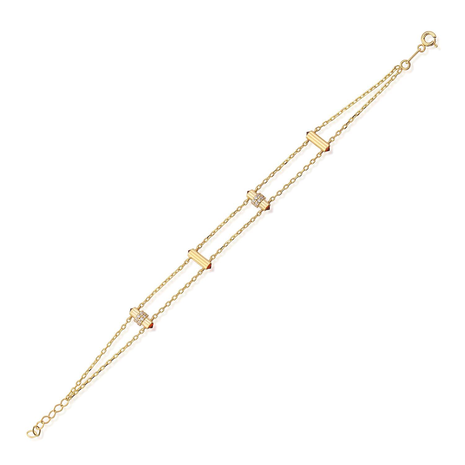 14 Ayar Altın Silindir Bileklik 