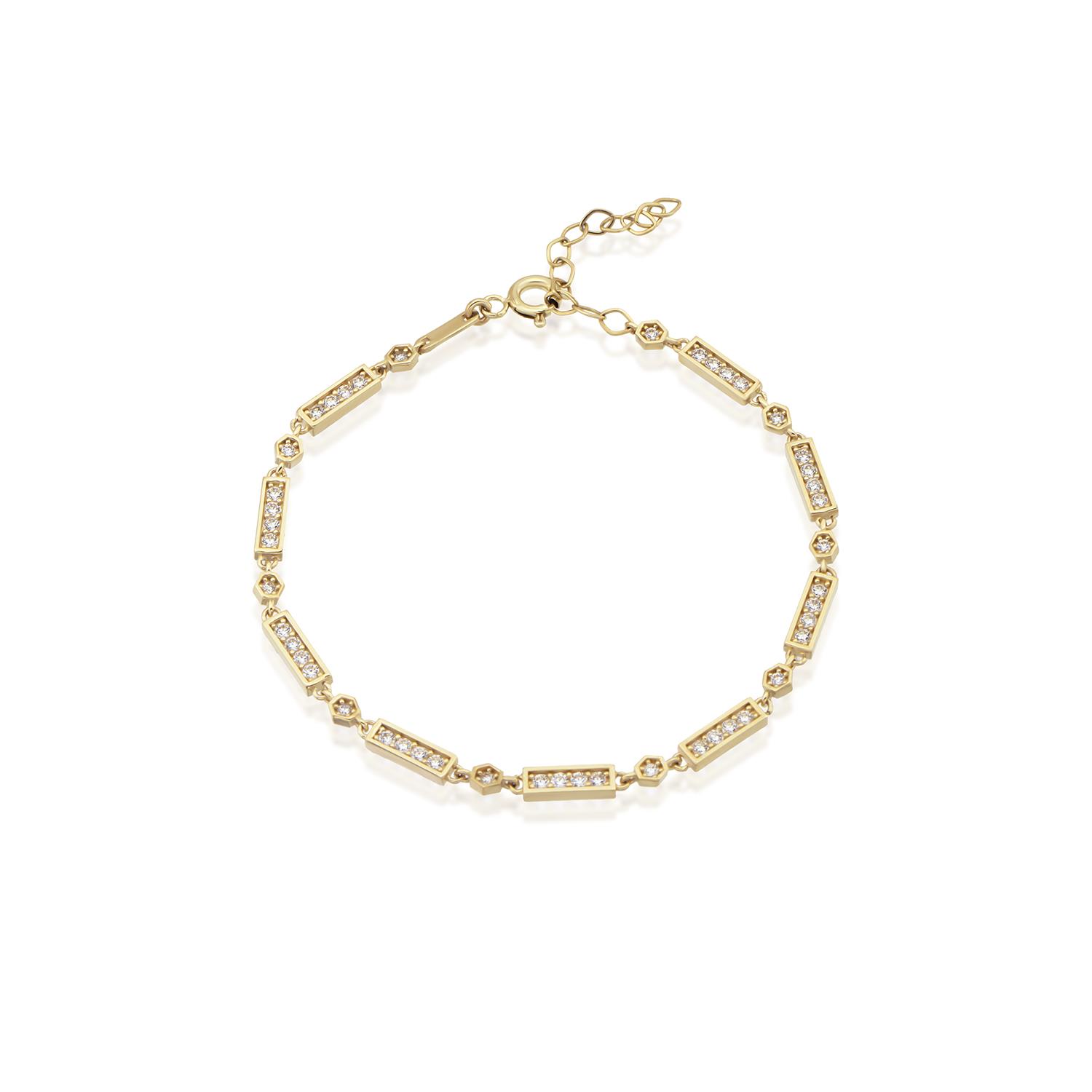 14 Ayar Altın Taşlı Bileklik