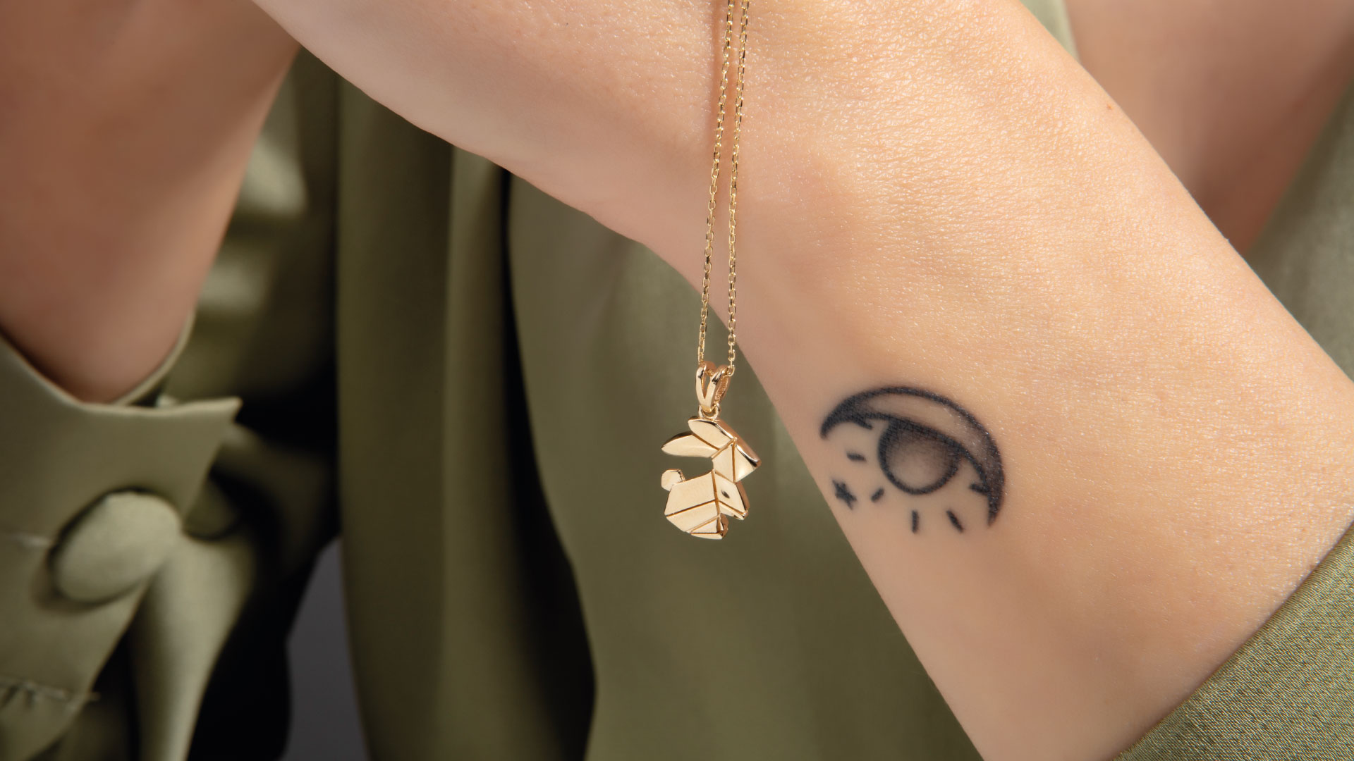 14 Ayar Altın Mis Amigos Tavşan Kolye