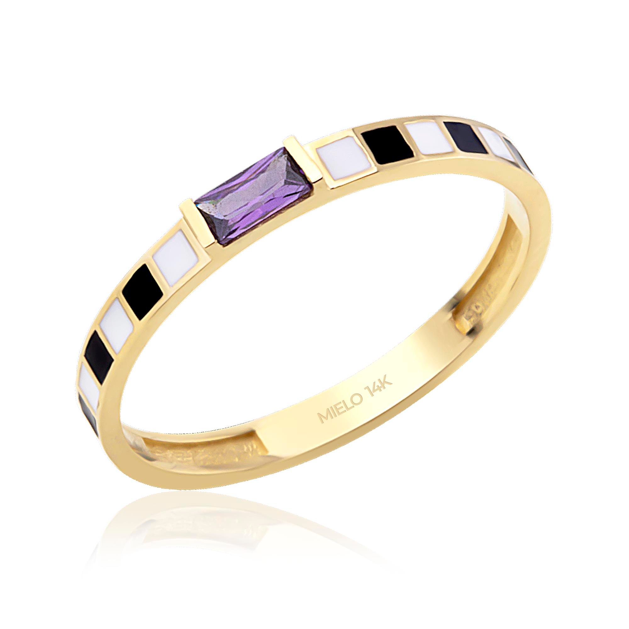 14 Ayar Altın Abierto Yüzük 