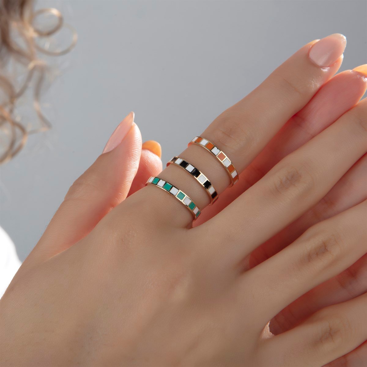 14 Ayar Altın Abierto Yüzük 