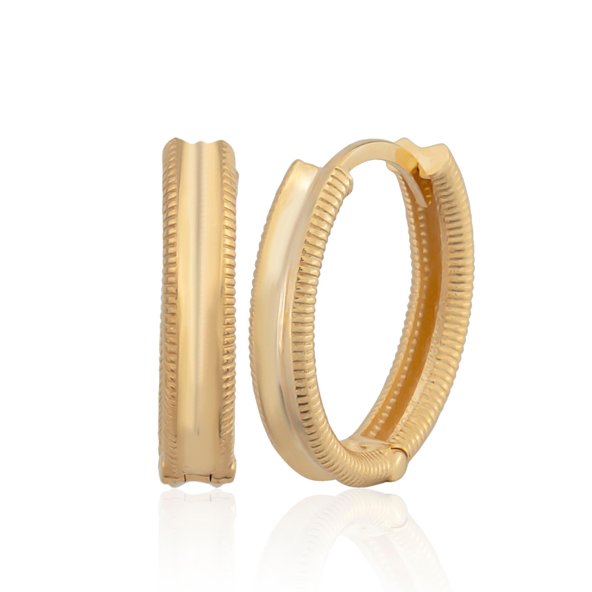 14 Ayar Altın Büyük Ajda Küpe 