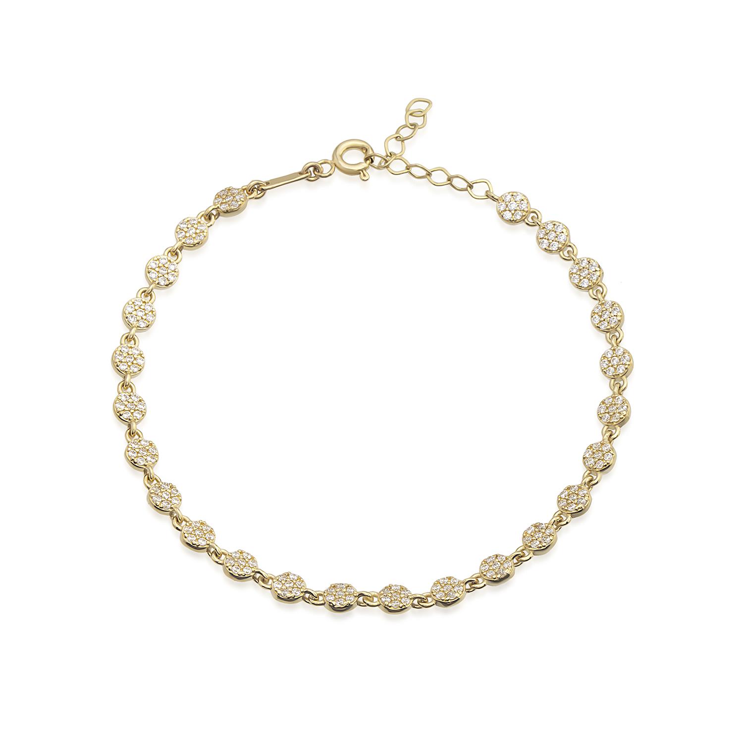 14 Ayar Altın Çiçek Bileklik 