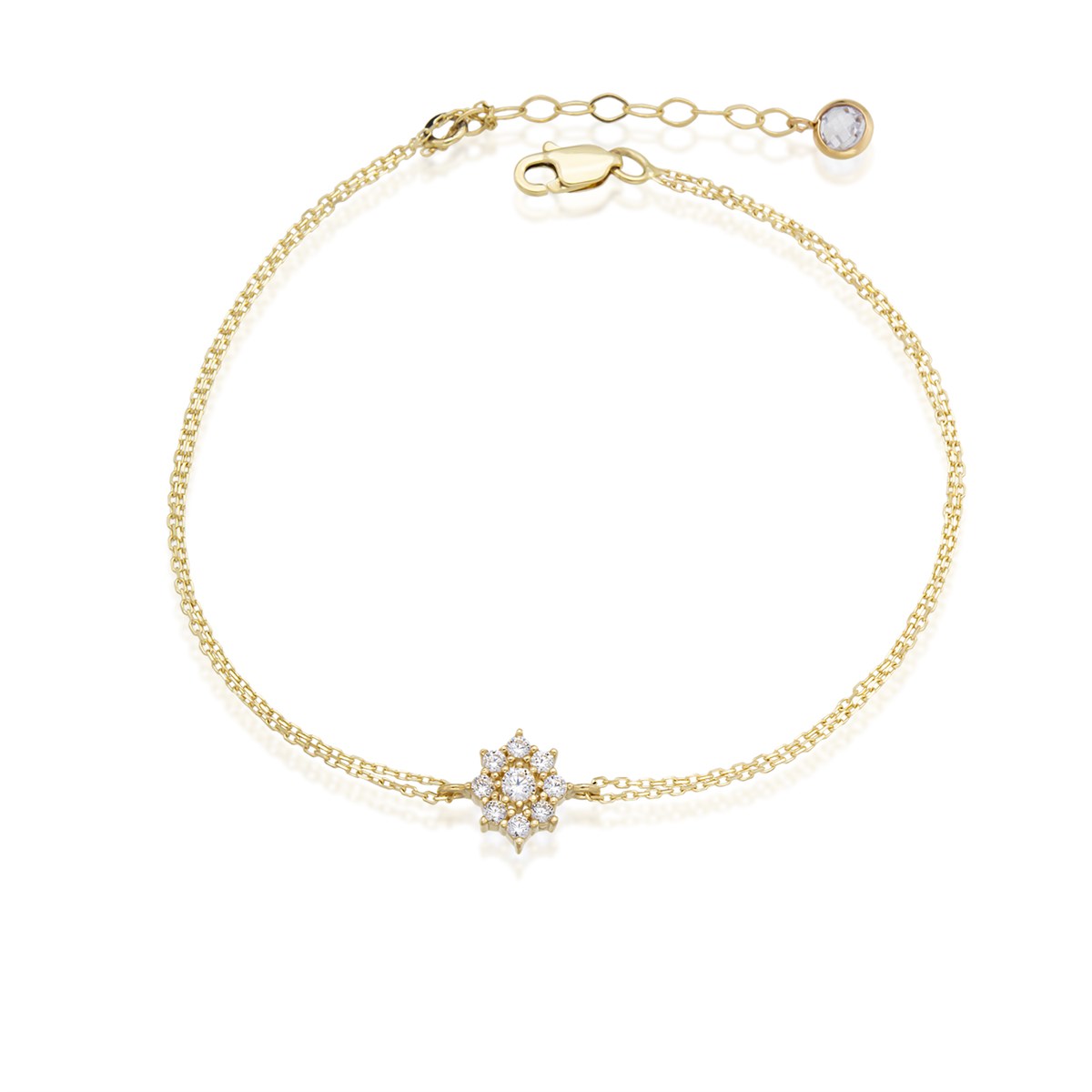 14 Ayar Altın Çiçek Bileklik