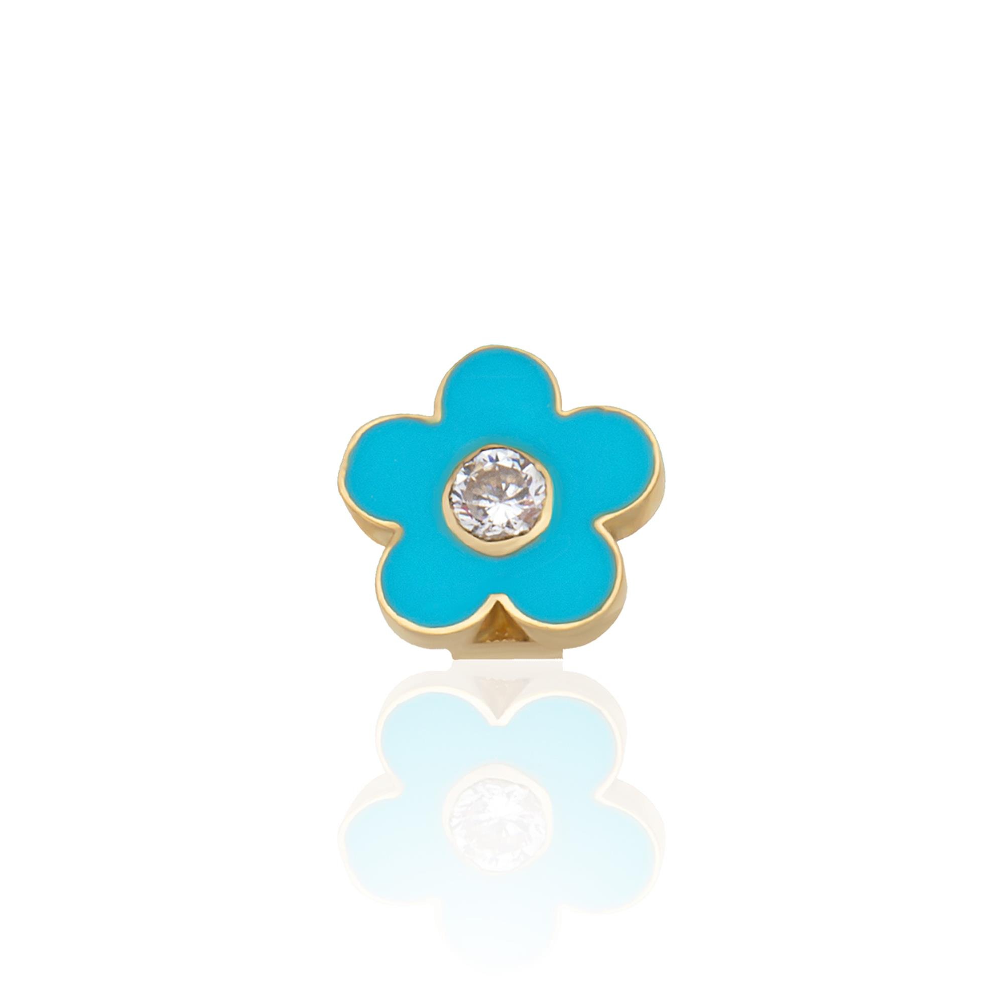 14K Gold Flower Charm