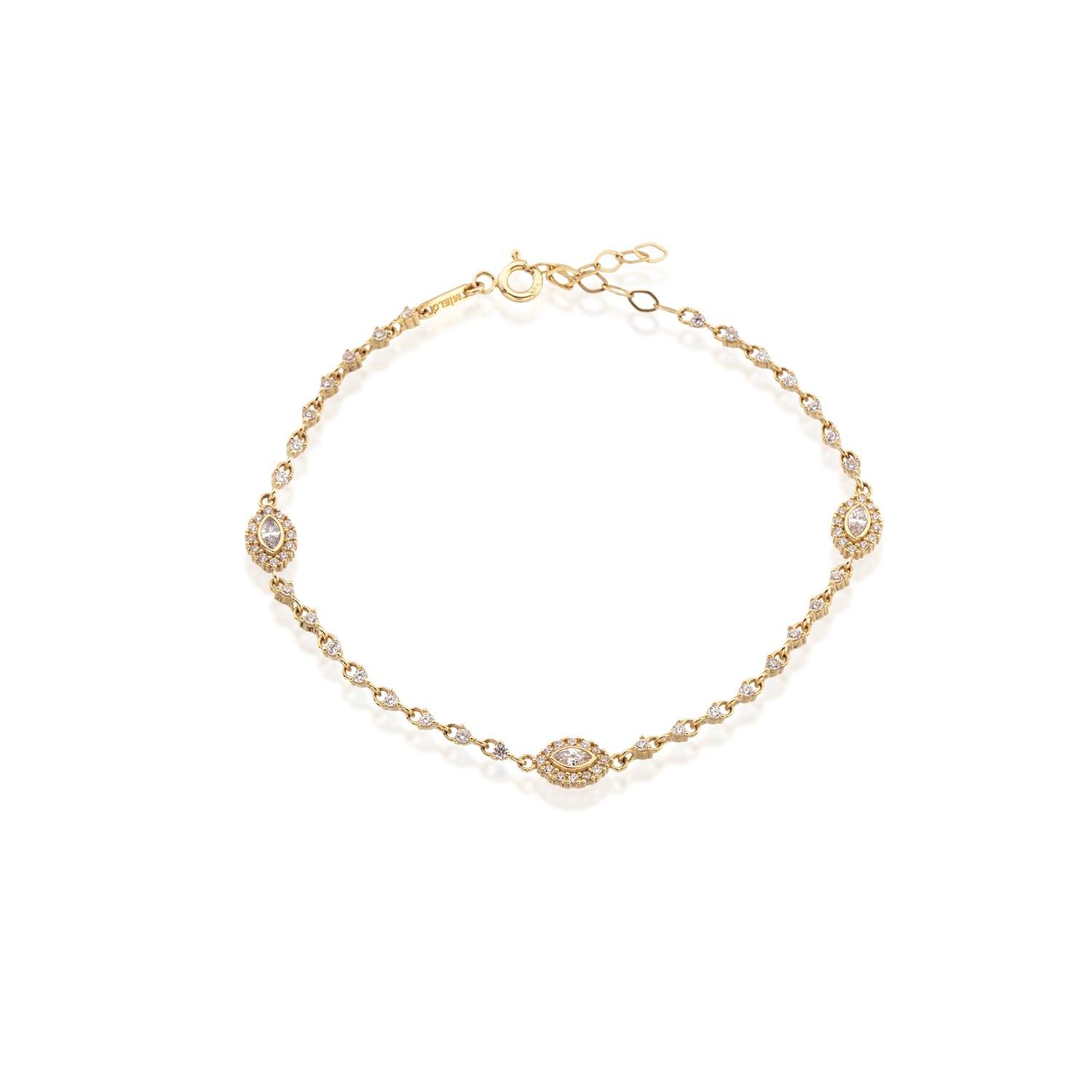 14K Gold Crispy Bracelet