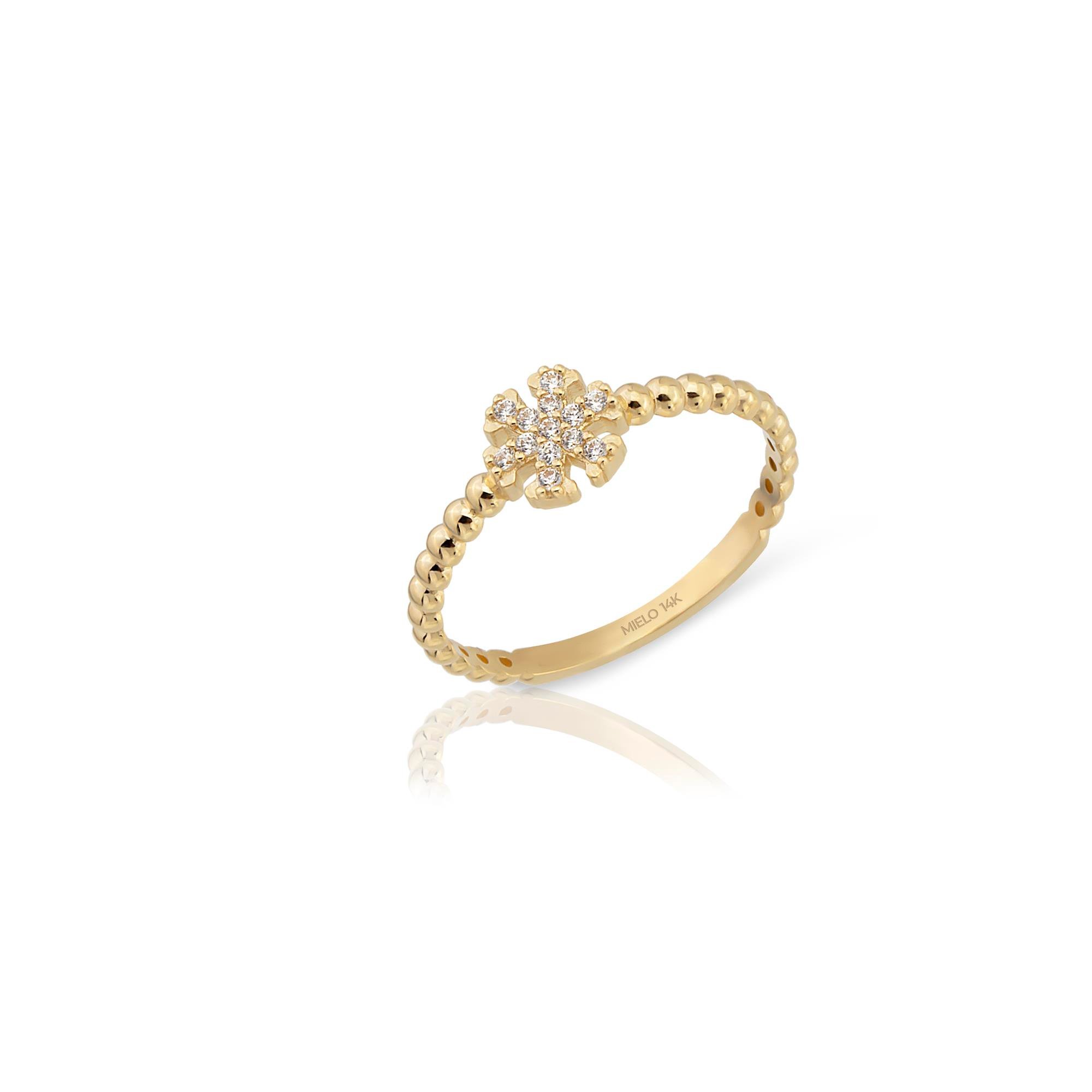 14 Ayar Altın Çıtır  Yüzük 