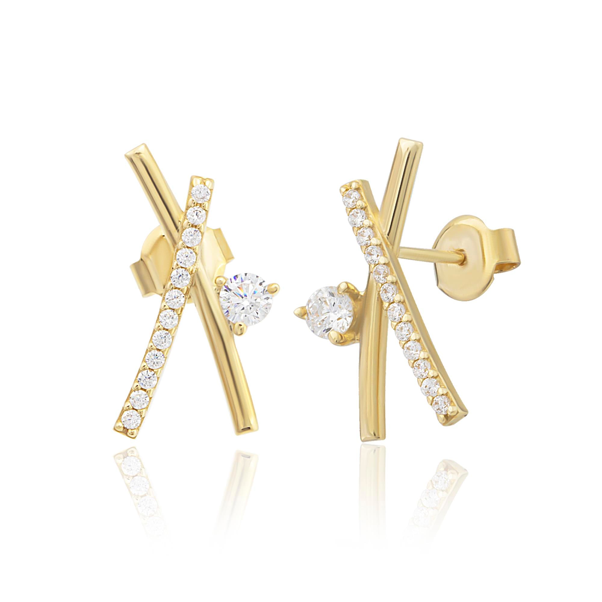 14 Ayar Altın Dafne Küpe