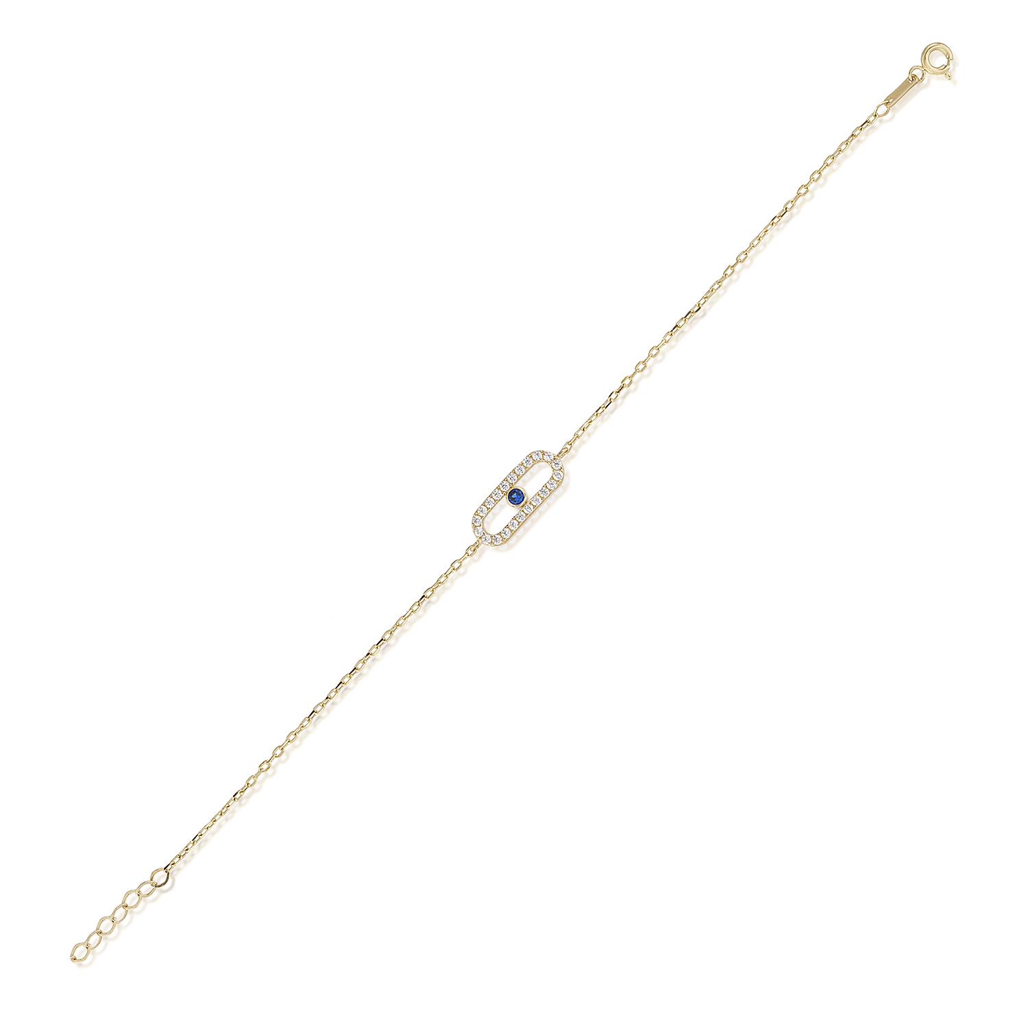 14K Gold Eye Bracelet