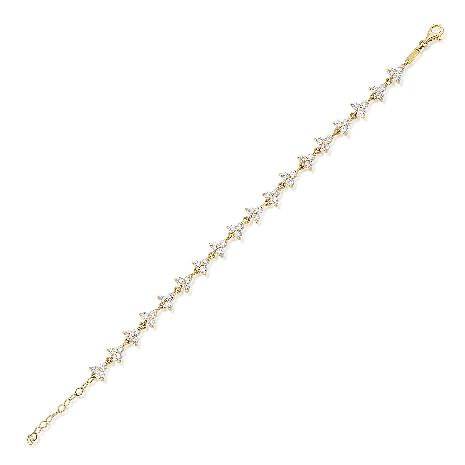 14K Gold Flower Bracelet