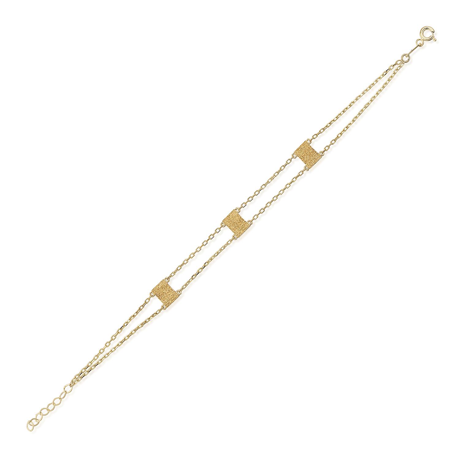 14K Gold Galleta Bracelet
