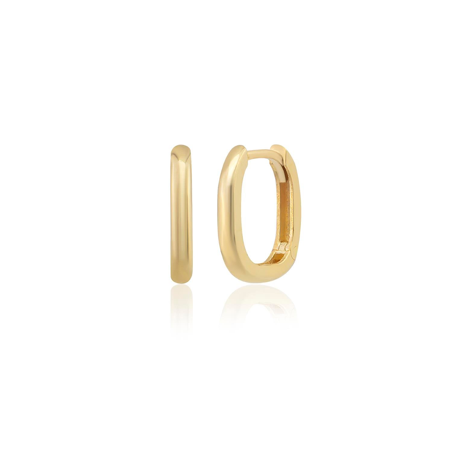 14K Gold Geometric Earring
