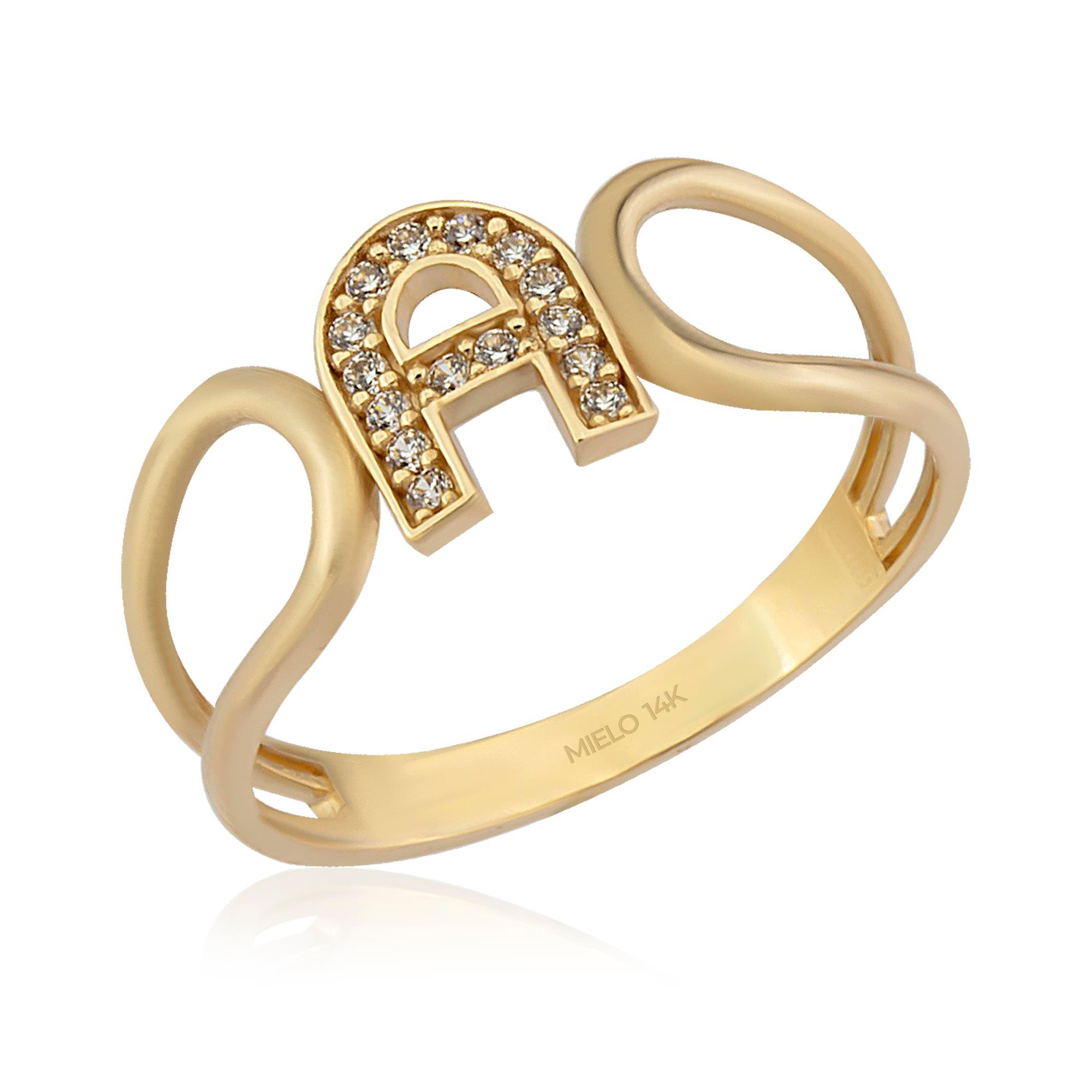 14 Ayar Altın Harf  Yüzük