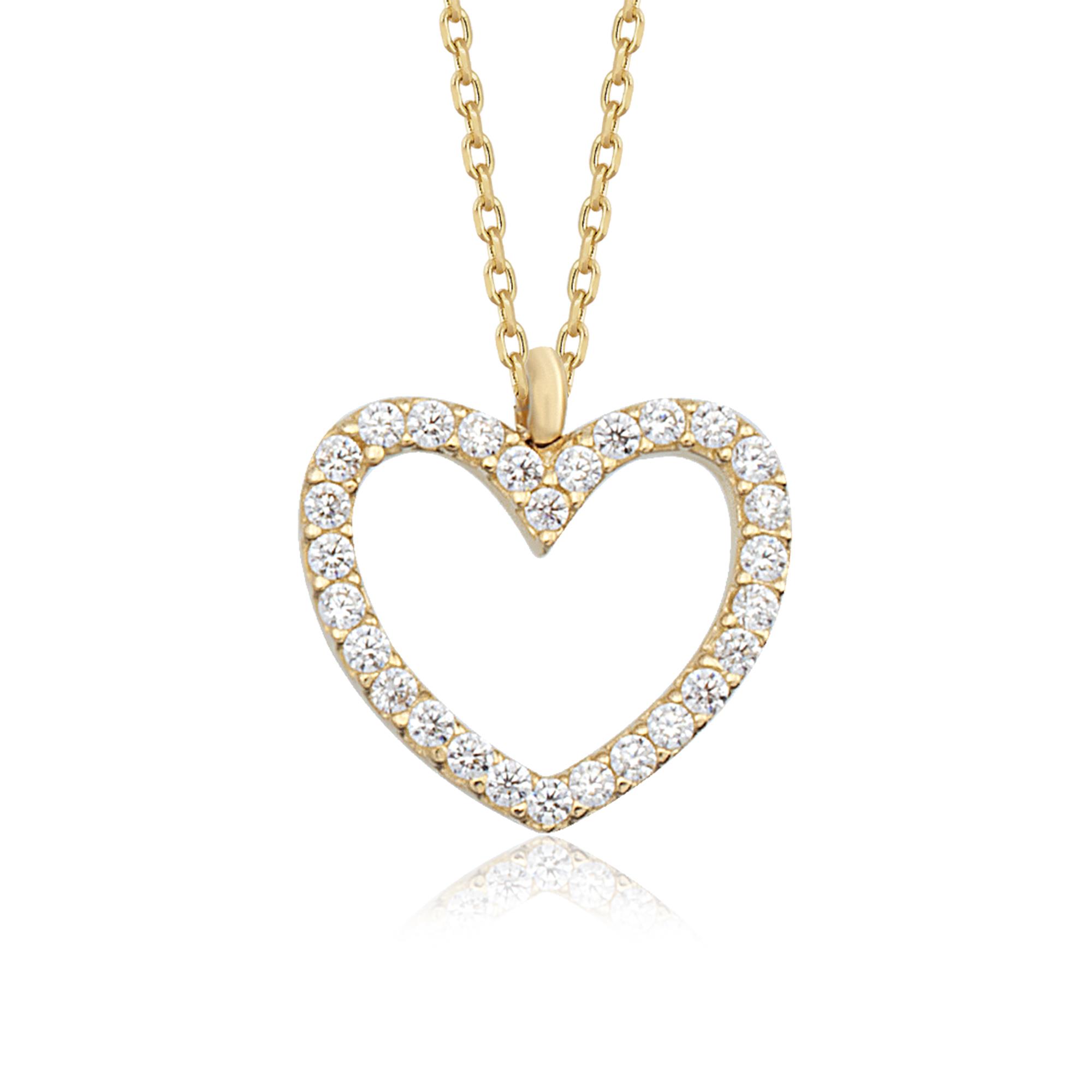 14 Ayar Altın Kalp Kolye 