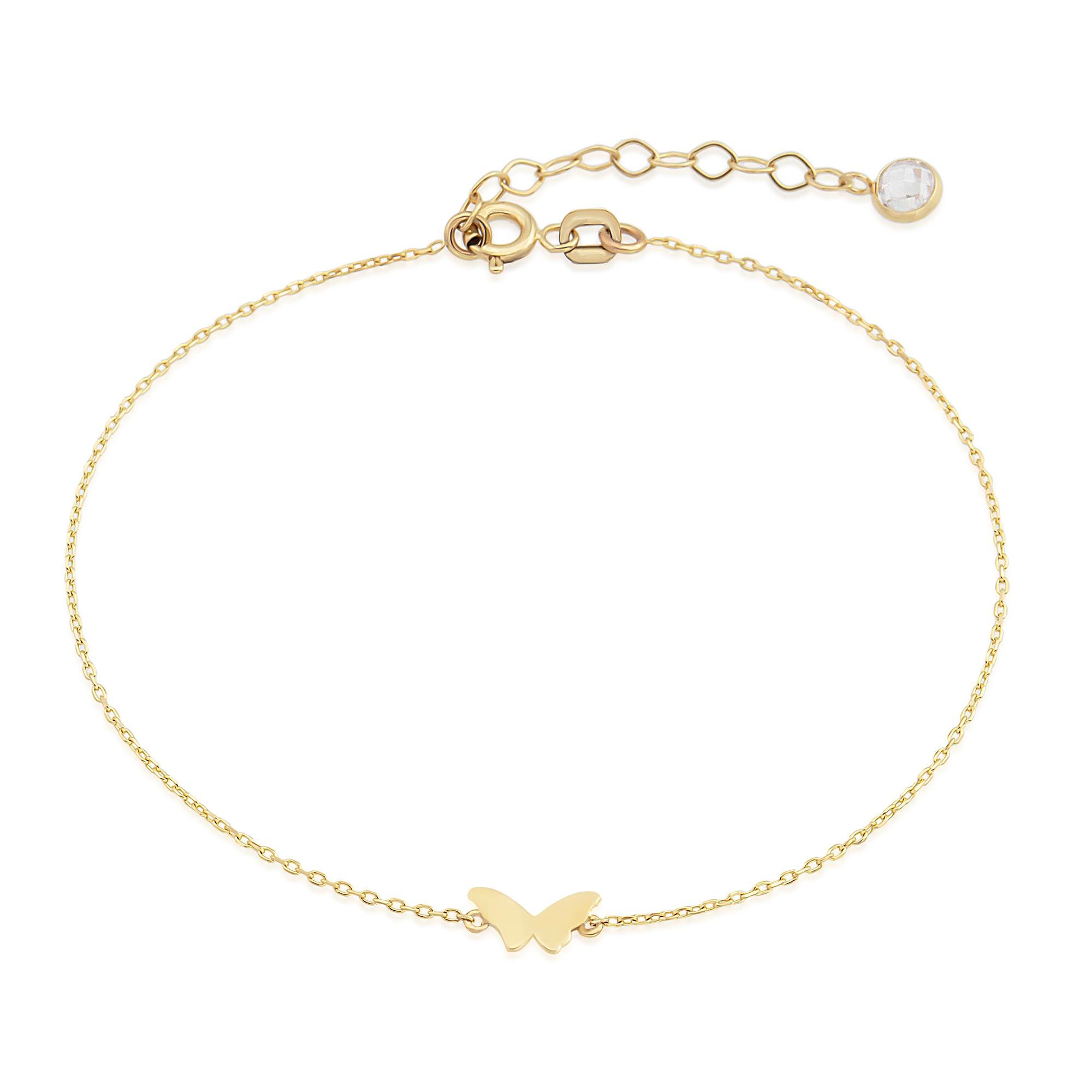 14 Ayar Altın Kelebek Bileklik