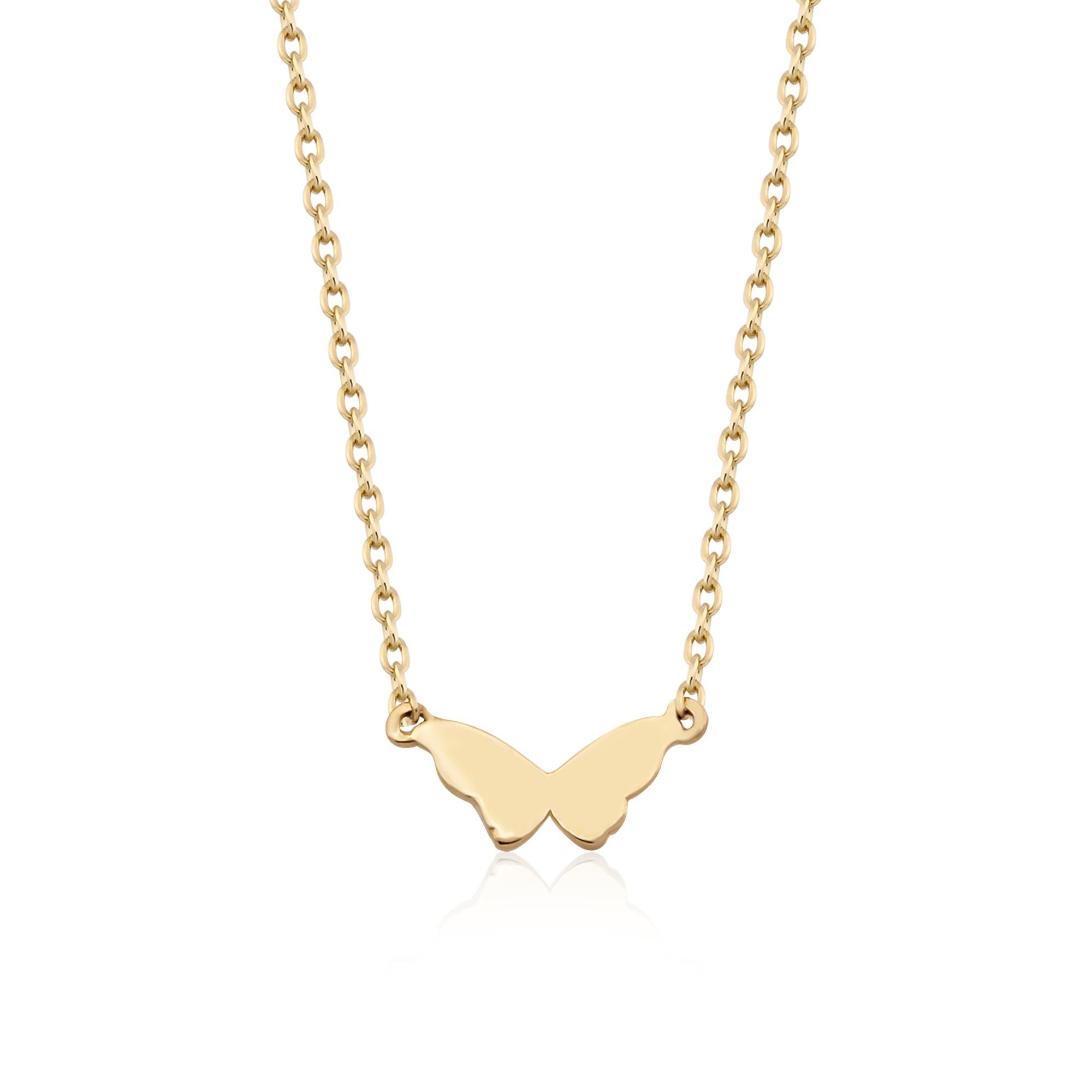 14 Ayar Altın Kelebek Kolye