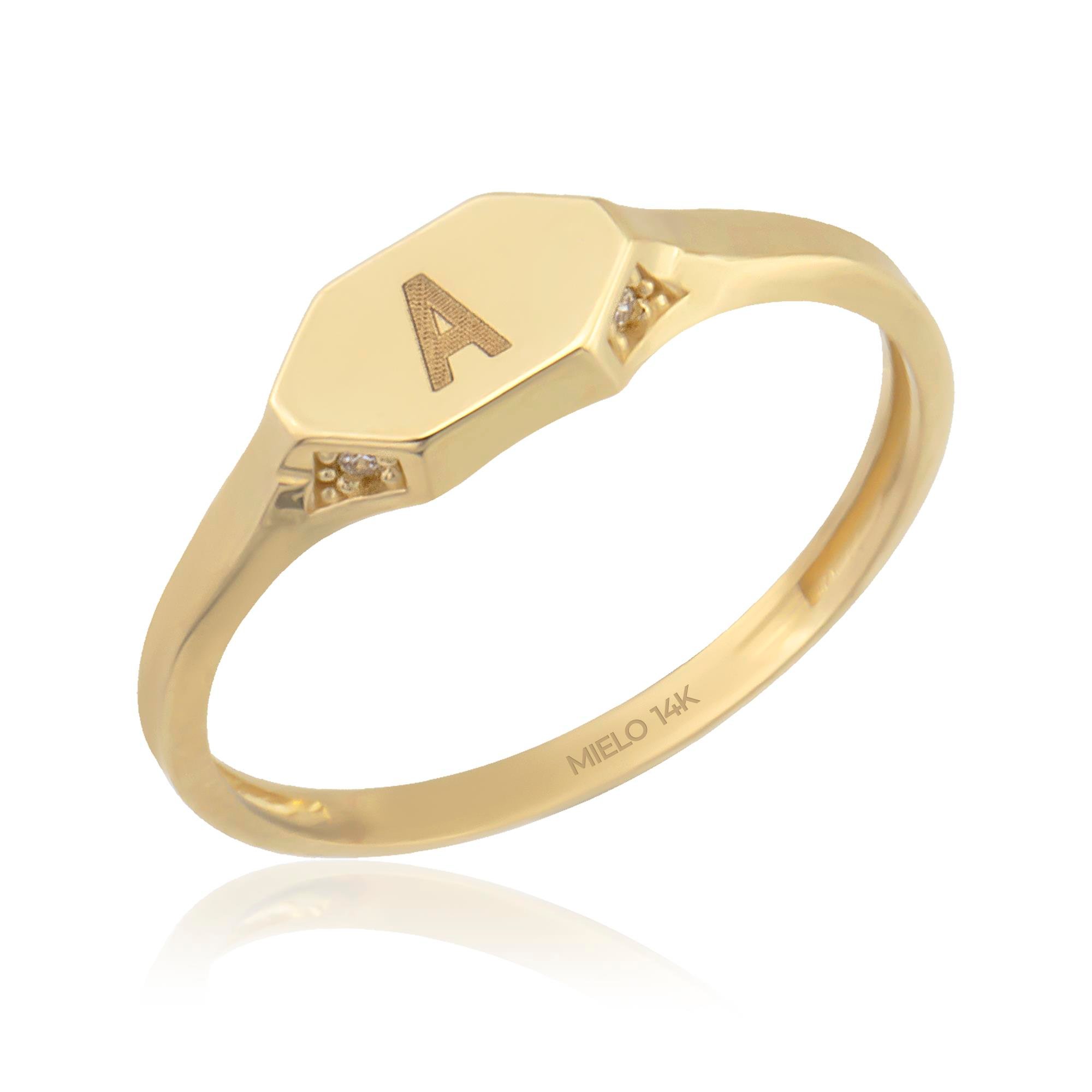 14K Gold Artemis Personalized Ring