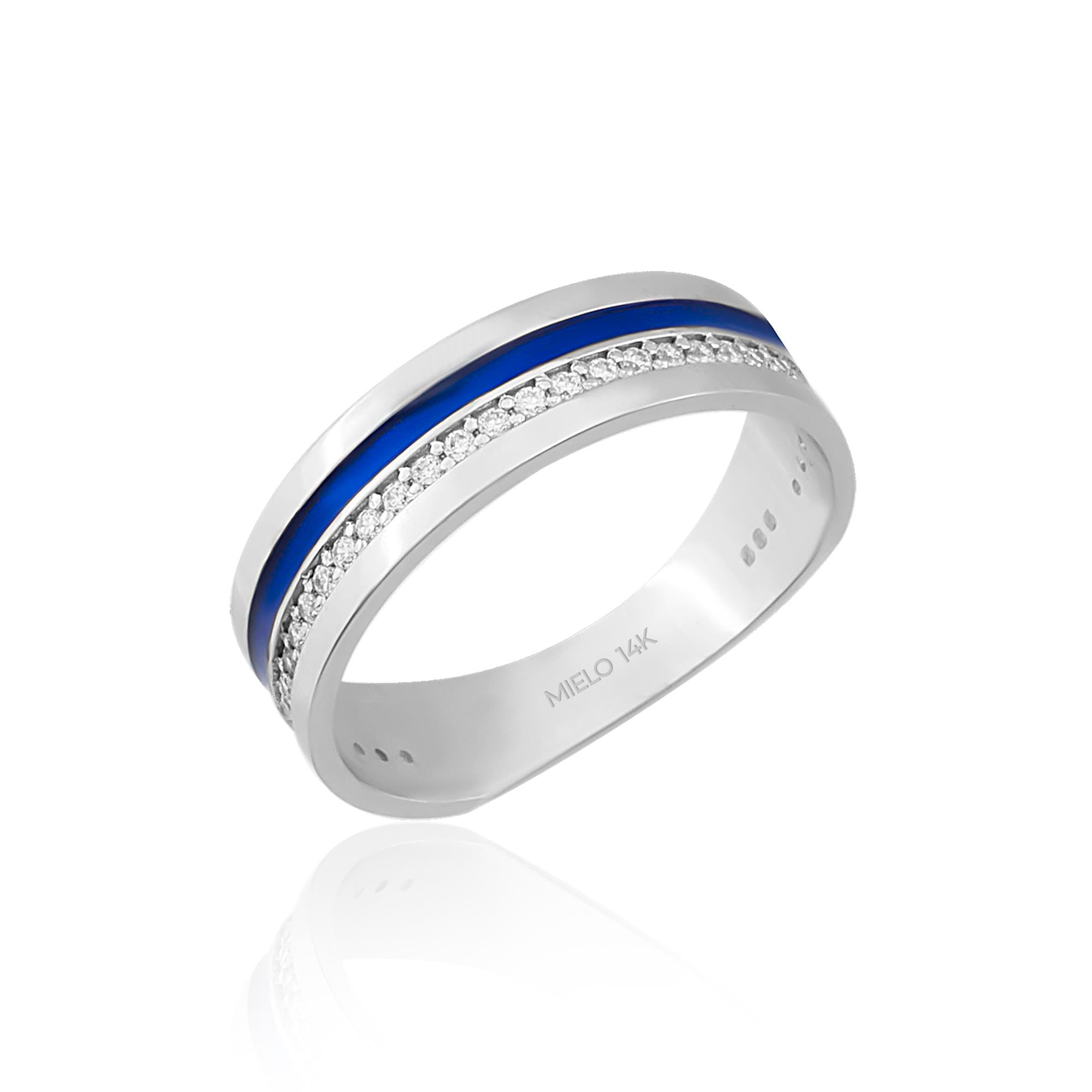 14K Gold Enamel Ring