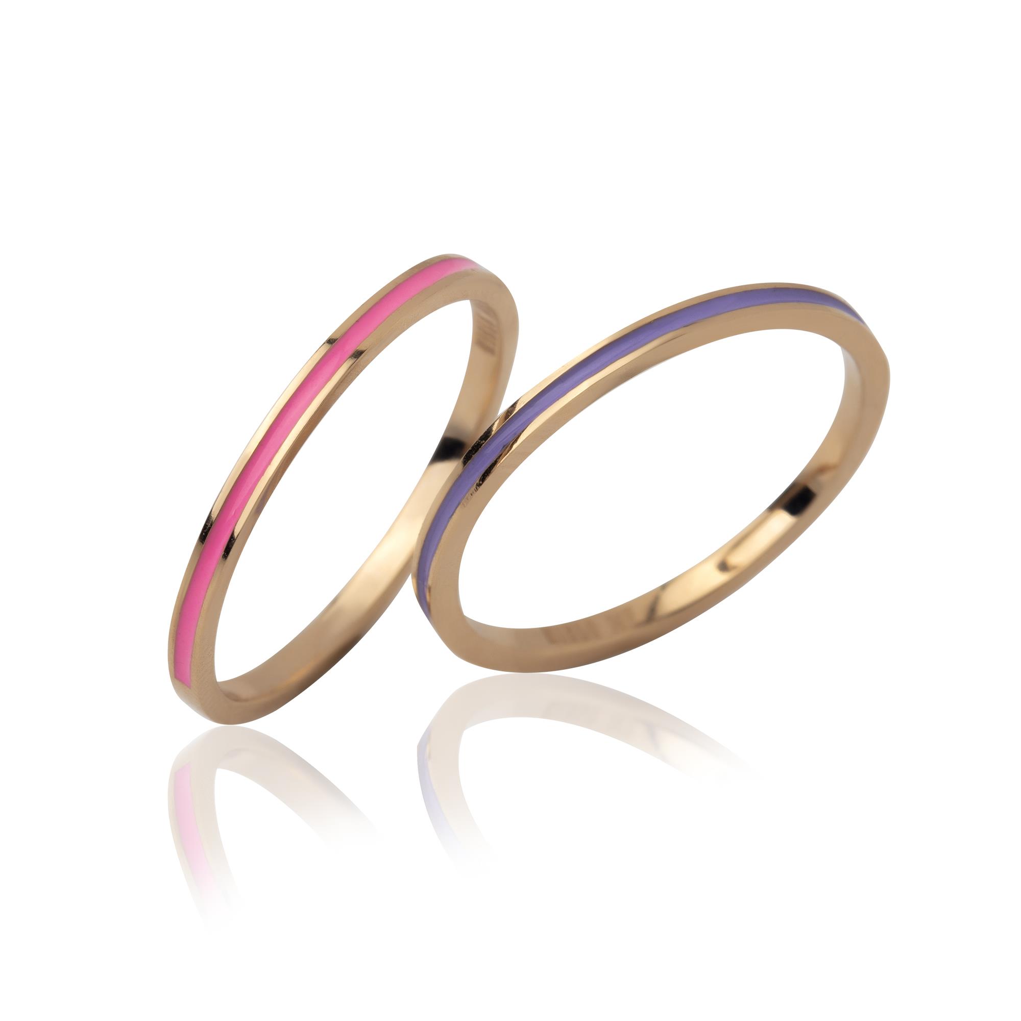 14 Ayar Altın Mineli Sade Renk Yüzük 