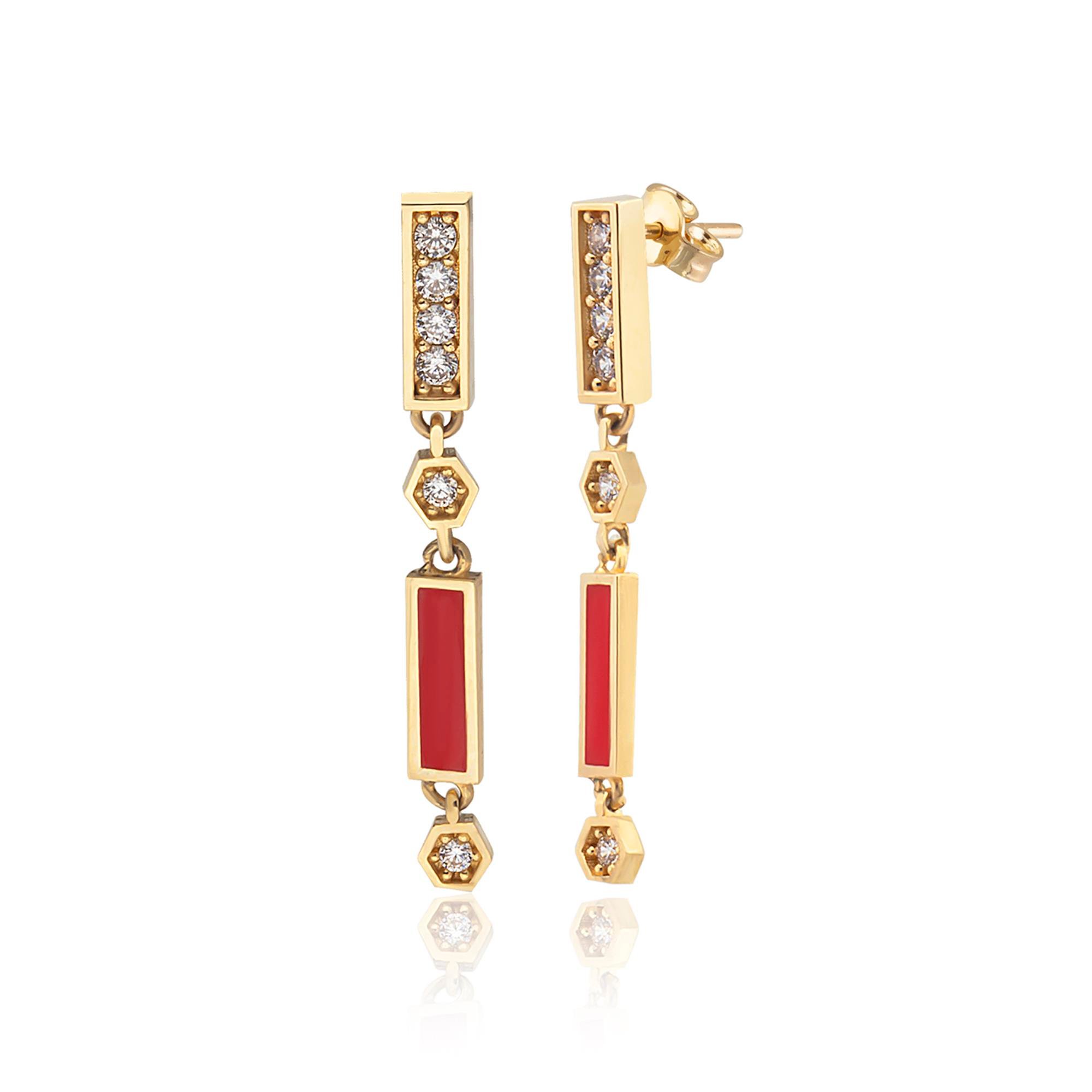 14K Gold Opera Earring