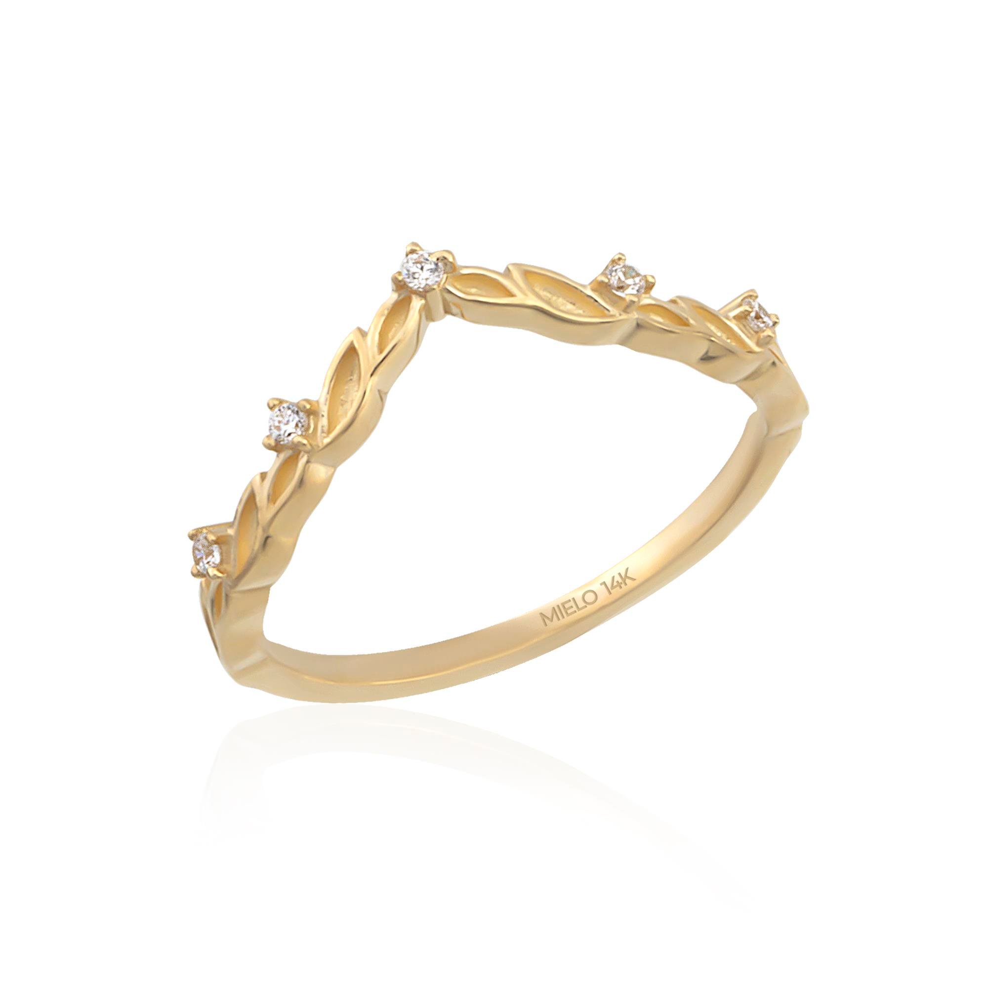 14K Gold Princess Ring