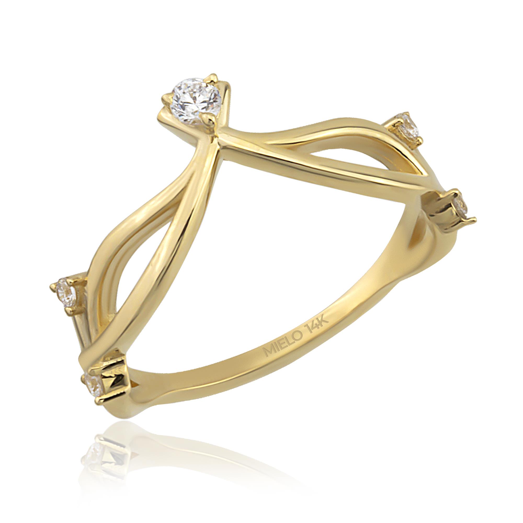 14 Ayar Altın Prenses Yüzük