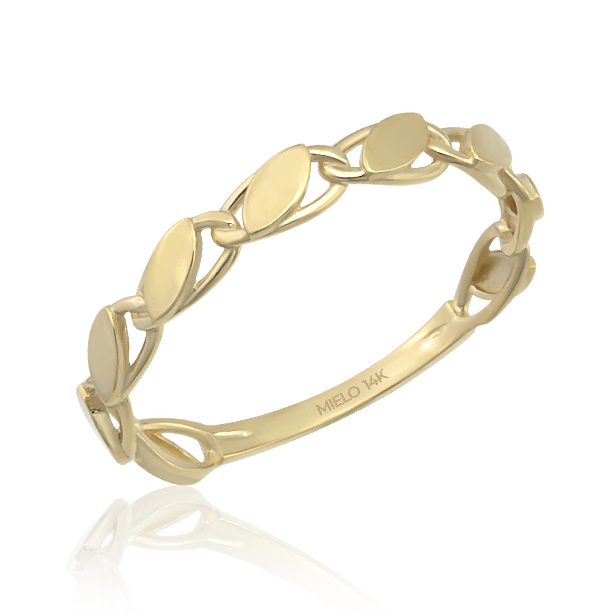 14K Gold Chain Ring