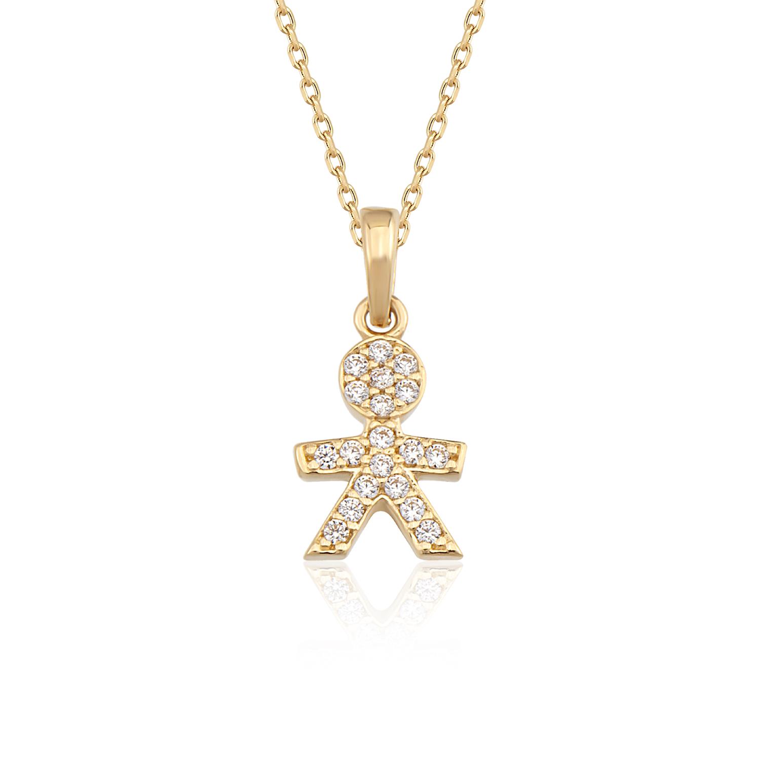 14 Ayar Altın Rose Çocuk Kolye