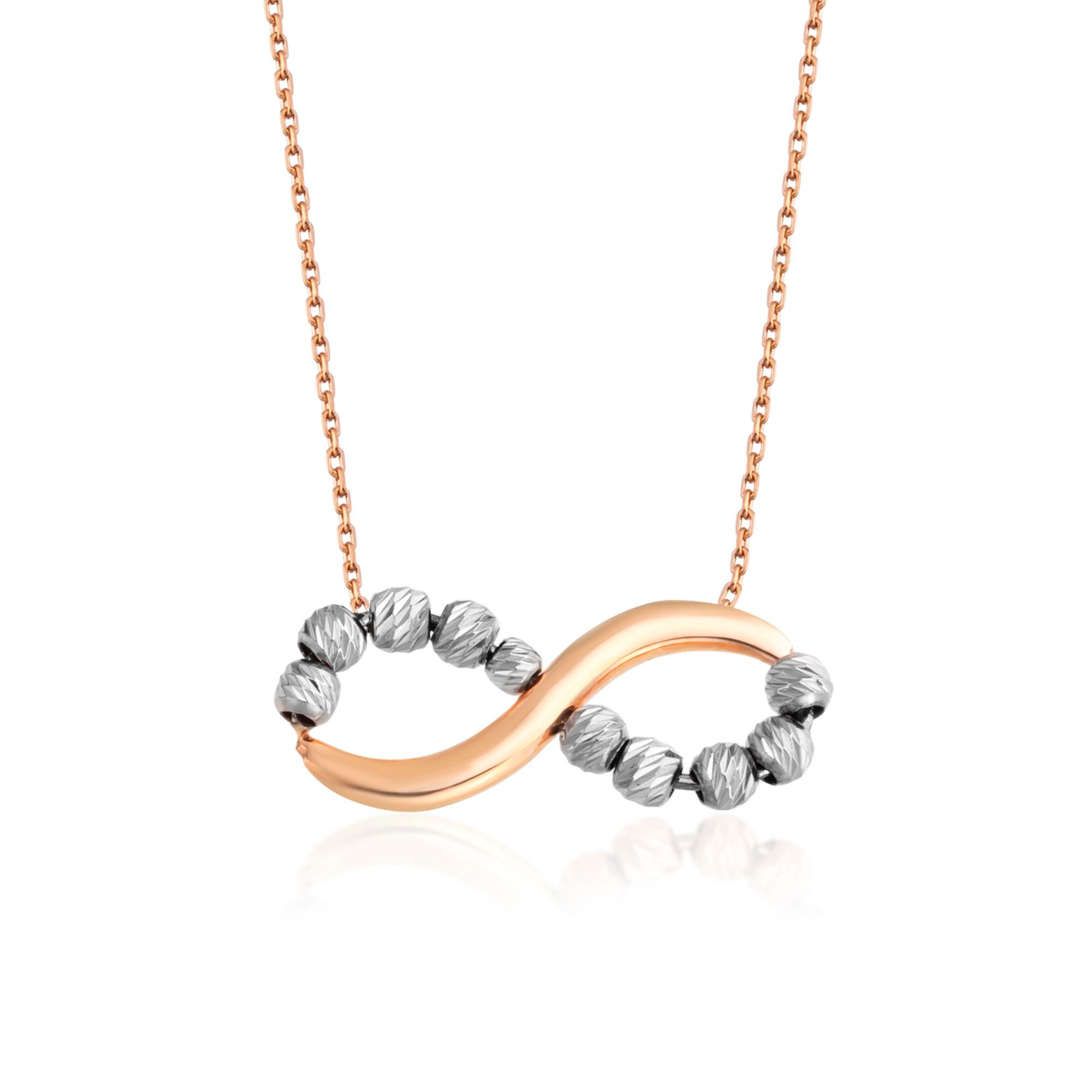 14 Ayar Altın Rose Sonsuzluk Kolye