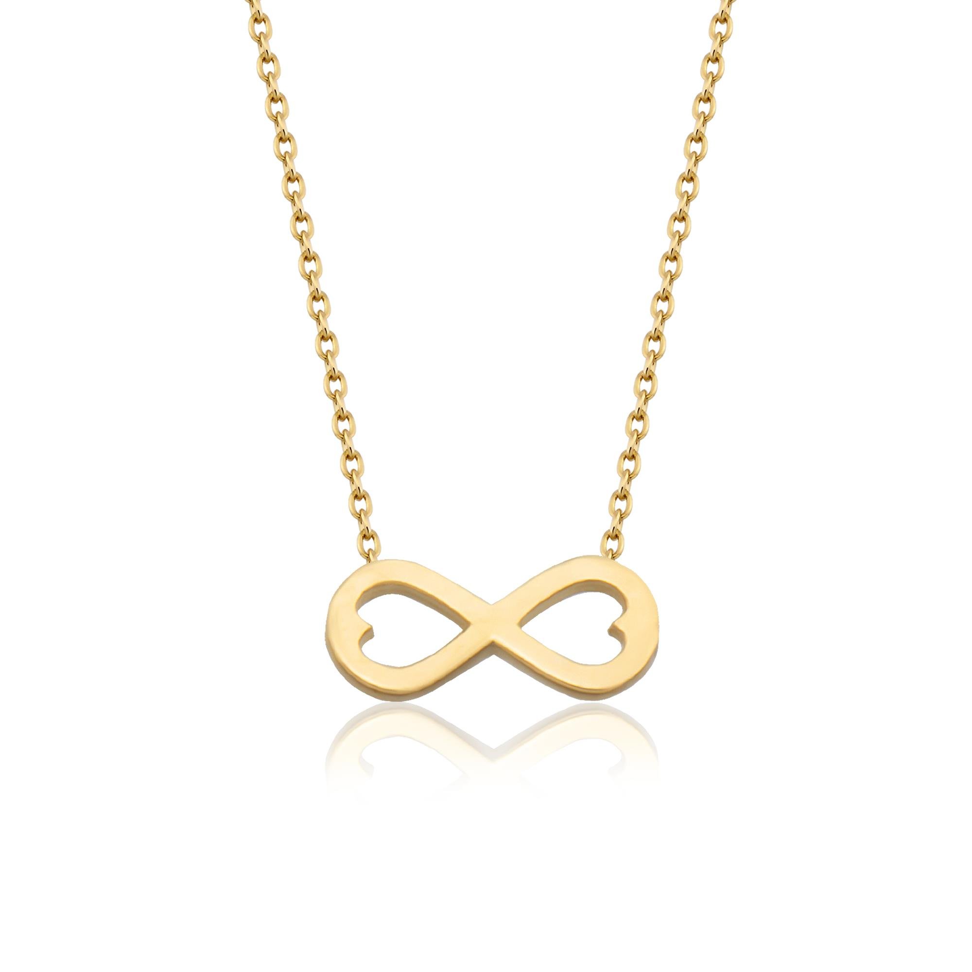 14 Ayar Altın Sonsuzluk Minimal Kolye