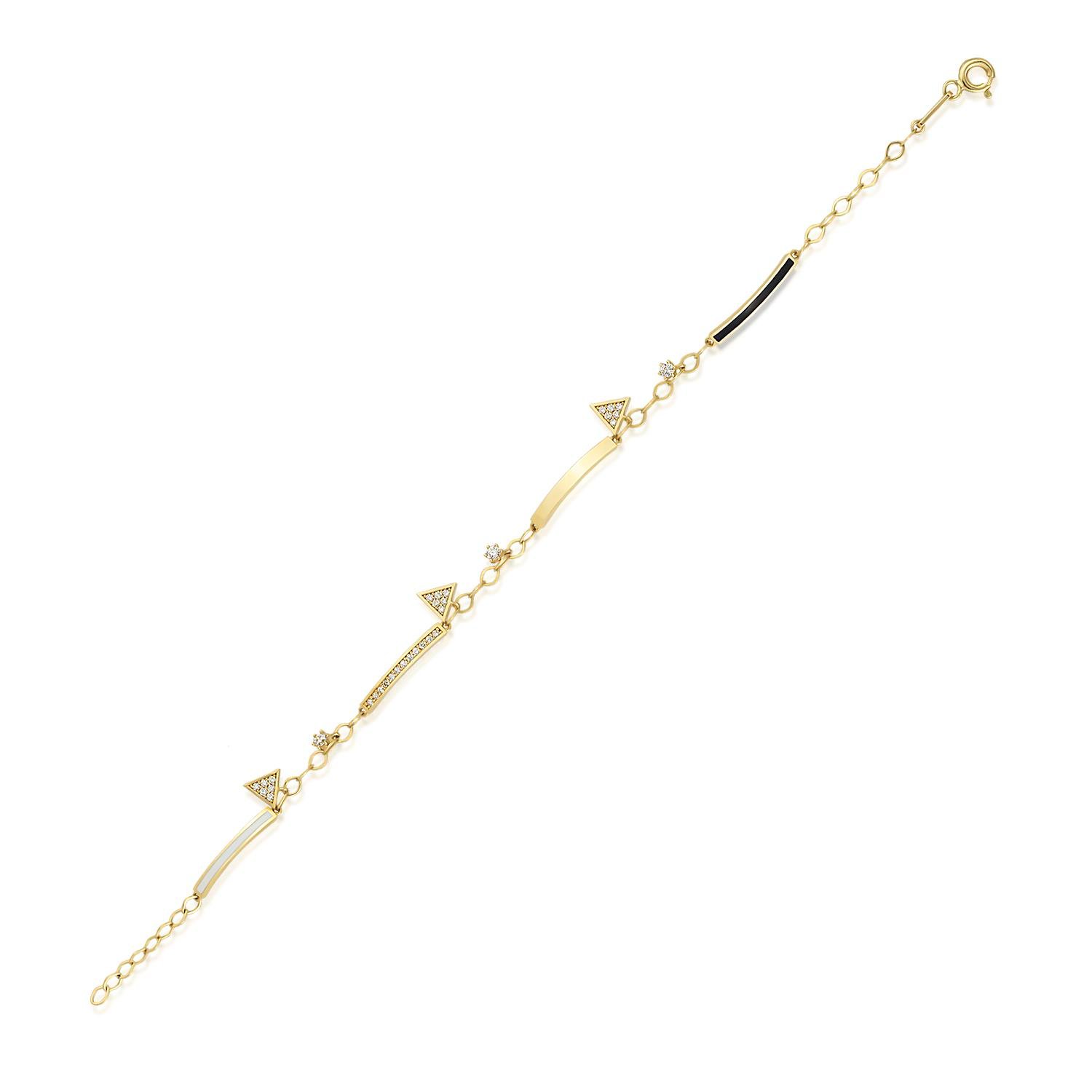 14K Gold Triangle Dafne Bracelet
