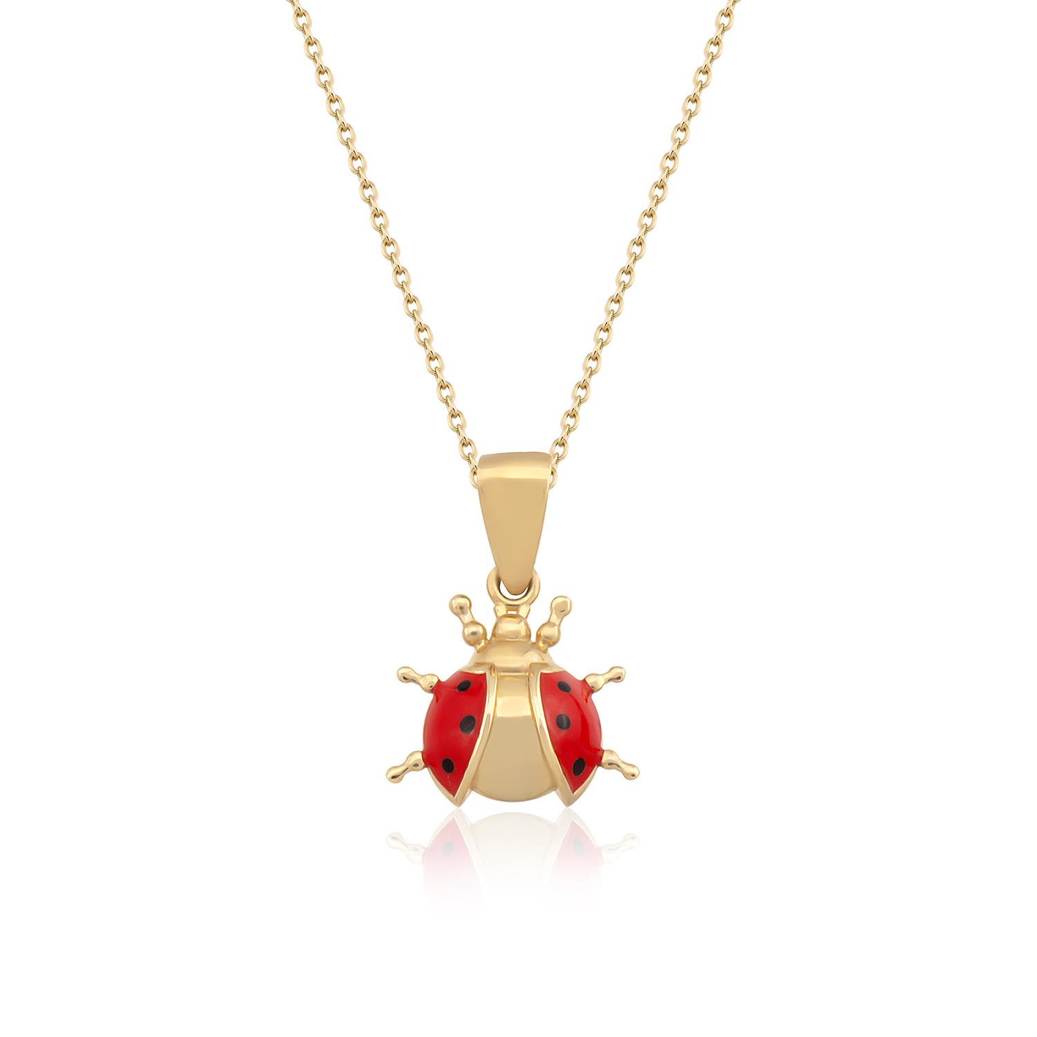 14K Gold Ladybug Necklace