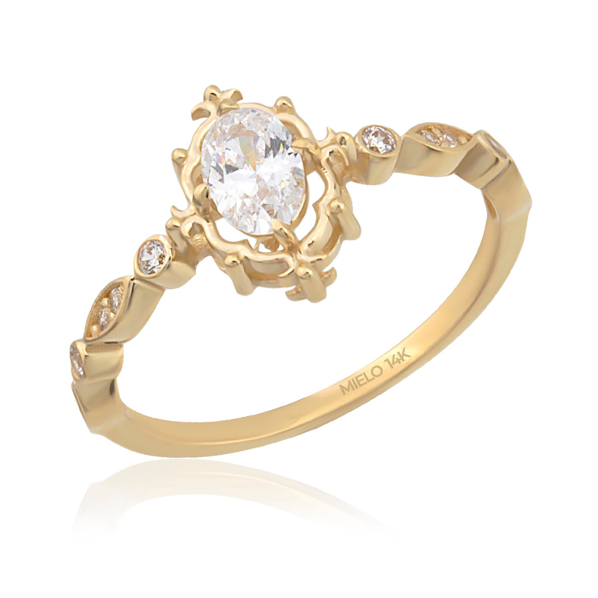 14K Gold Prenses Ring