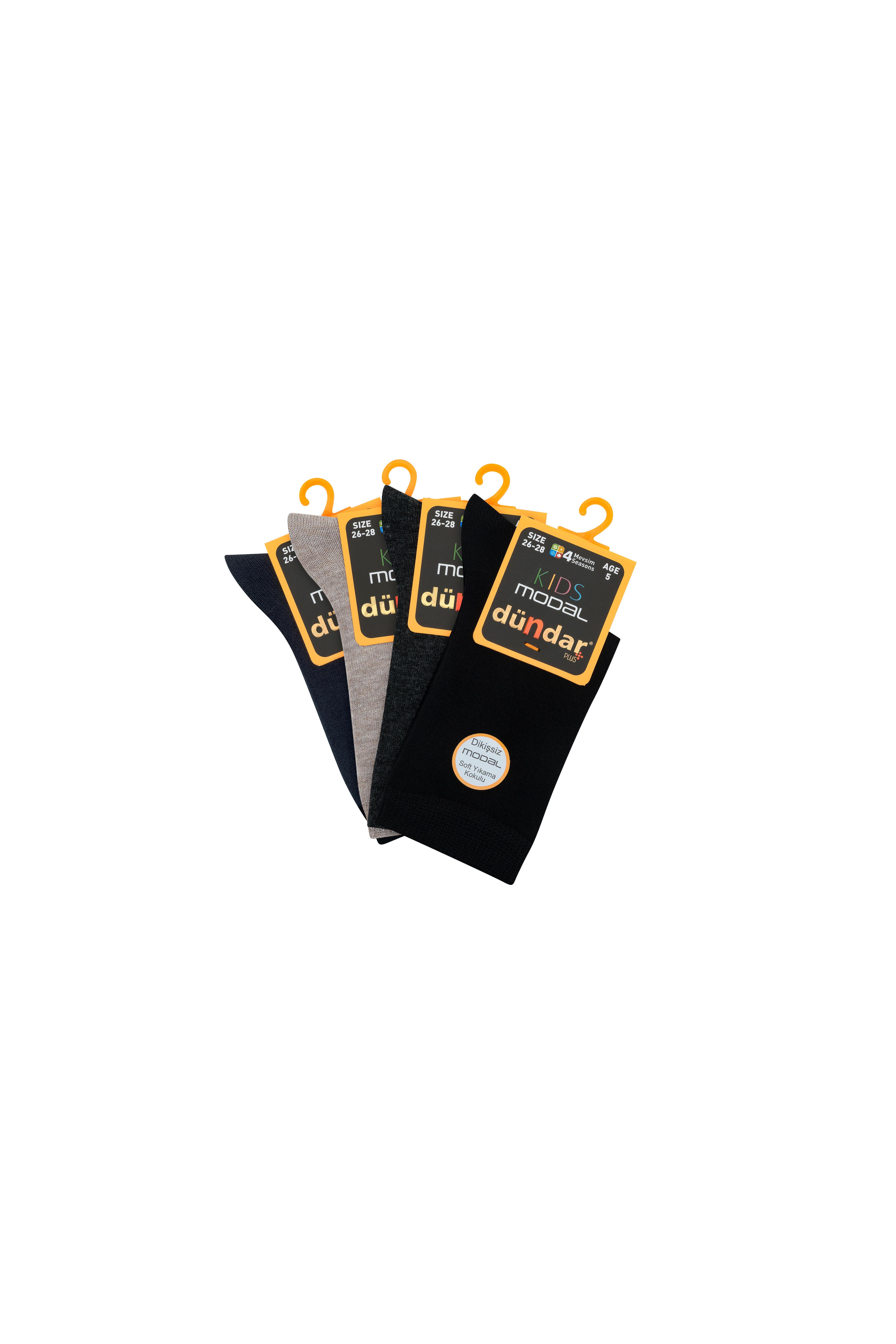 4 Mevsim 12li Çocuk Modal Çorap 