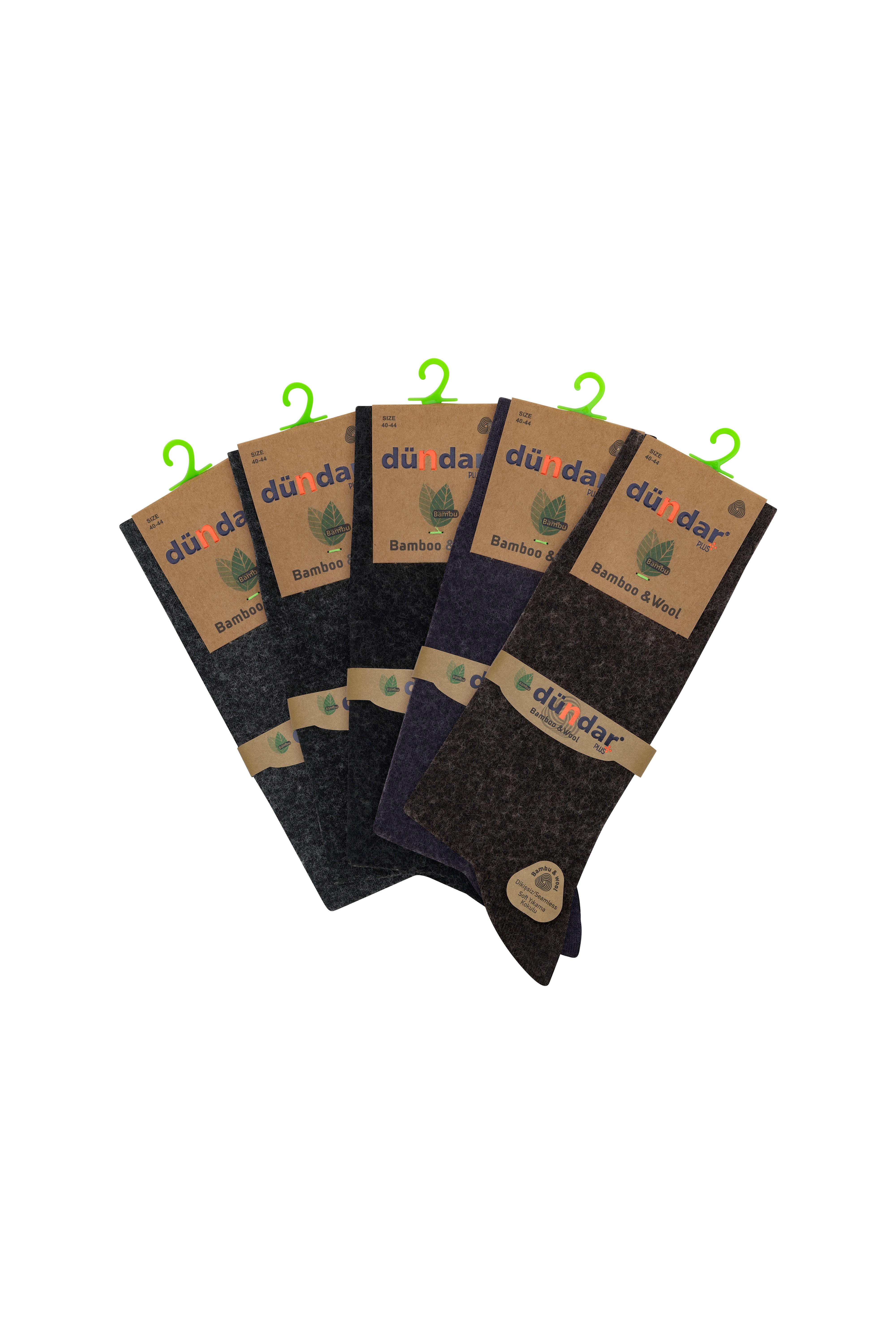 Kışlık 12'li Wool Erkek Bambu Yün Çorap  40-44