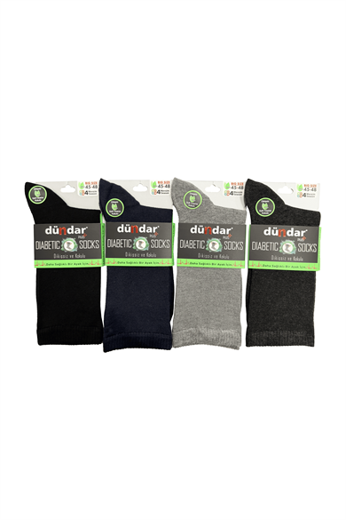 4 Mevsim 12li Erkek Bambu Diyabetik Çorap 45-48