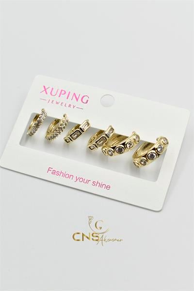 14K Xp Vip Halka Çoklu Küpe Set