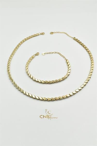 Arpa Zincir Set Kolye/Bileklik