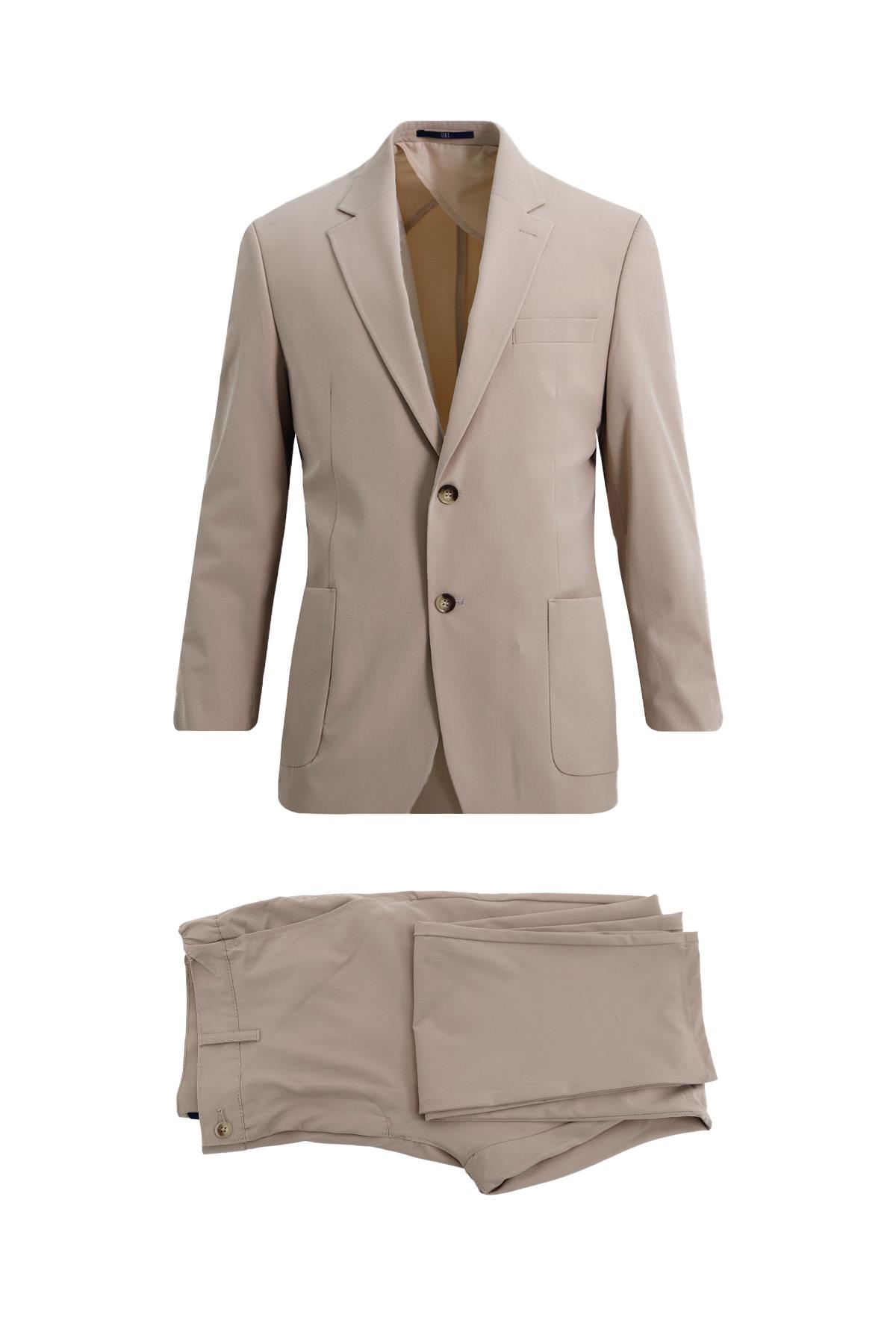 AÇIK BEJ Comfort Fit 6 Drop Takım Elbise